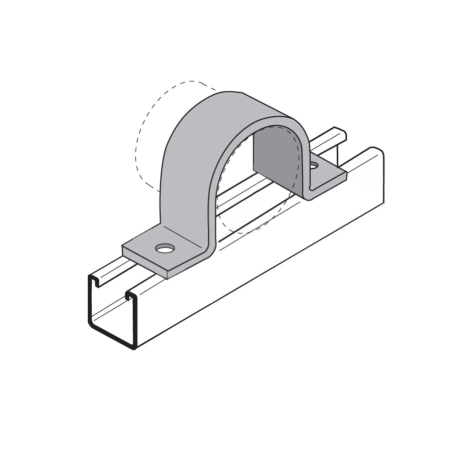 Strap Hangers Wide 2 hole (Use #8 Screws) Per 100 Strap Hangers