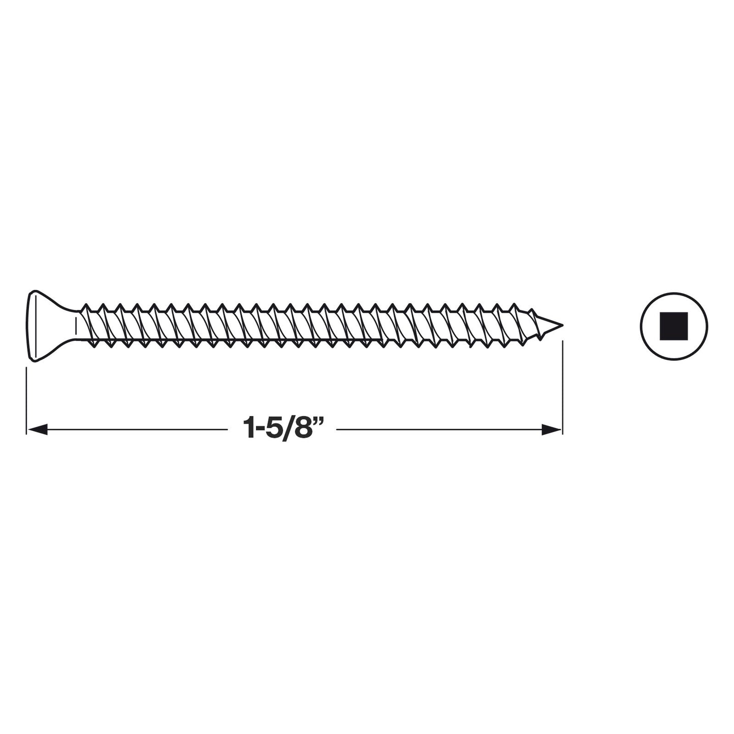 Hafele Trim Head Screws - Black Oxide - 1-5/8" - Pkg 1,000