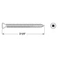 Hafele Trim Head Screws - Black Oxide - 2-1/4" - Pkg 1,000