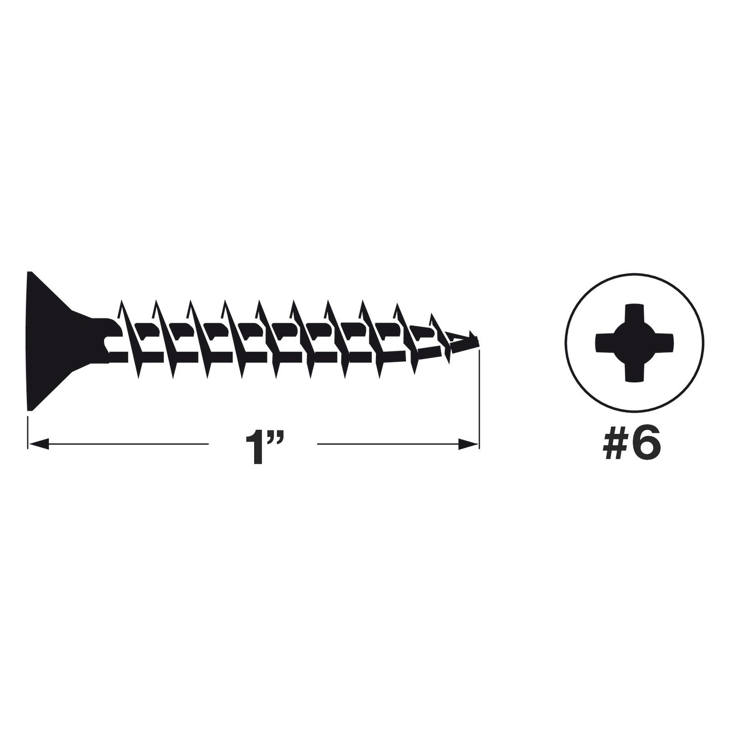 Spax Screws Flat Countersunk Head - Zinc-Plated - Illustration