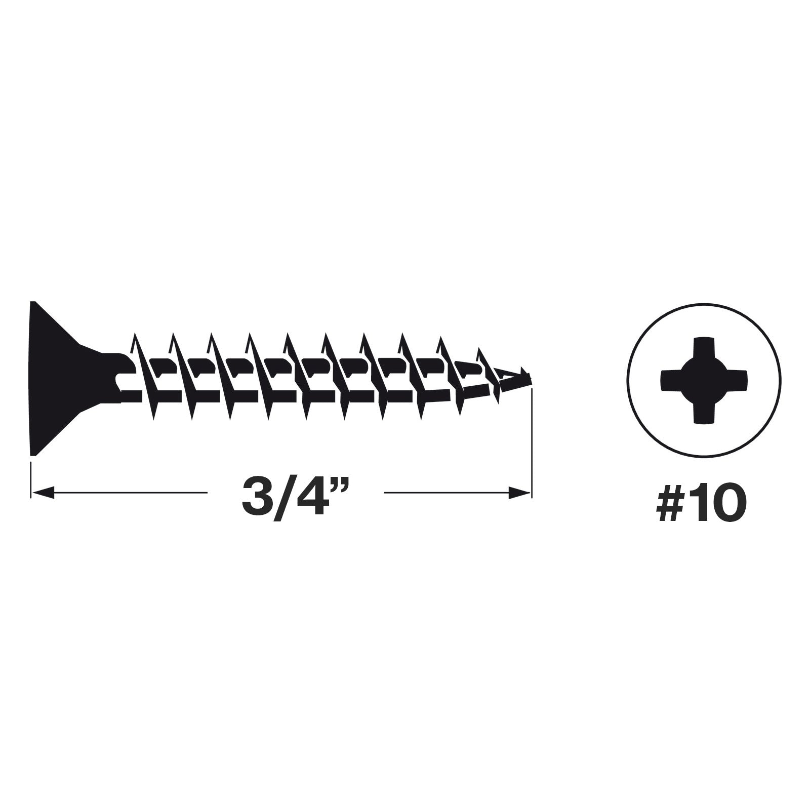 Spax Screws Flat Countersunk Head - Zinc-Plated - Illustration