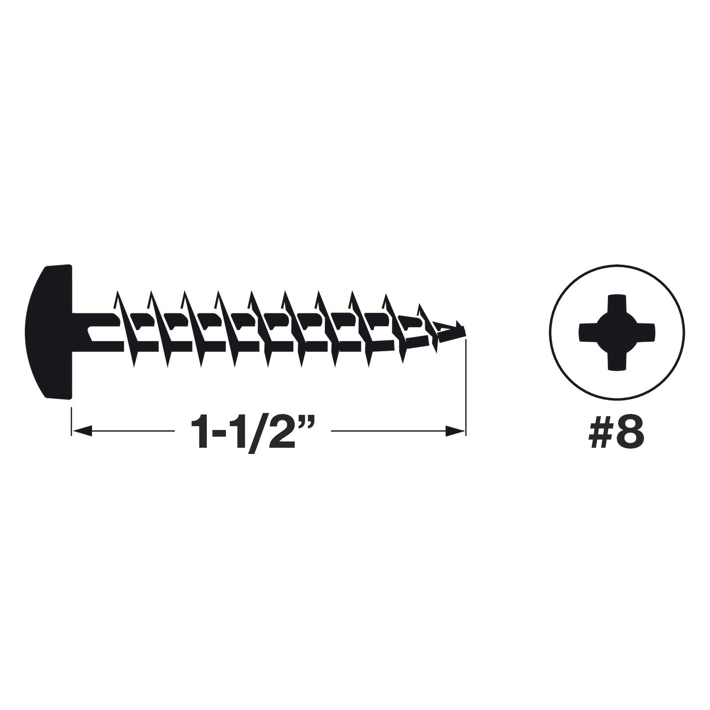 Spax Pan Head Screws - Zinc-Plated - Illustration