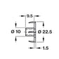 Hafele Steel T-Nut 4-Pronged - Unfinished - Illustration