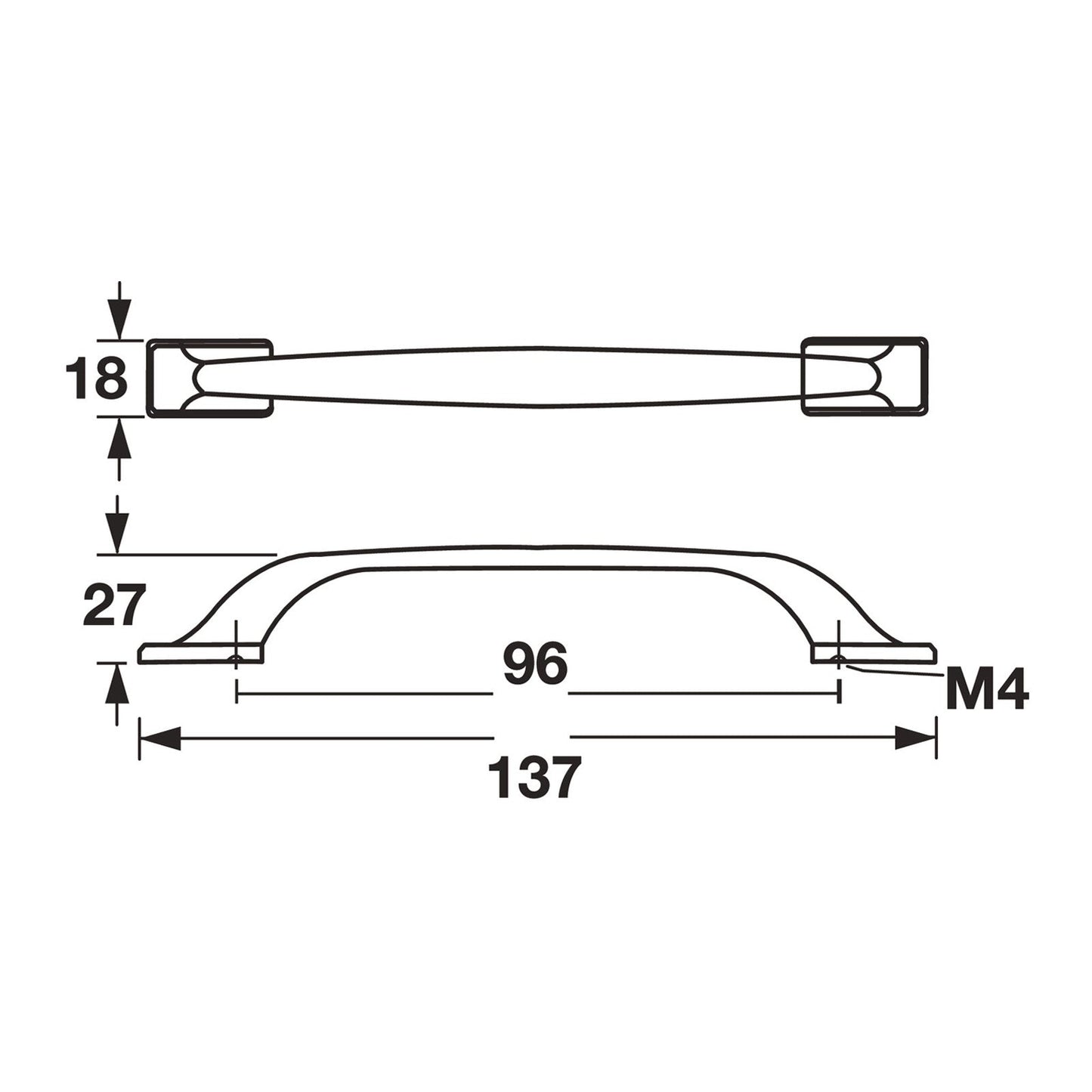 Hafele Beaulieu Cabinet Handle Illustration