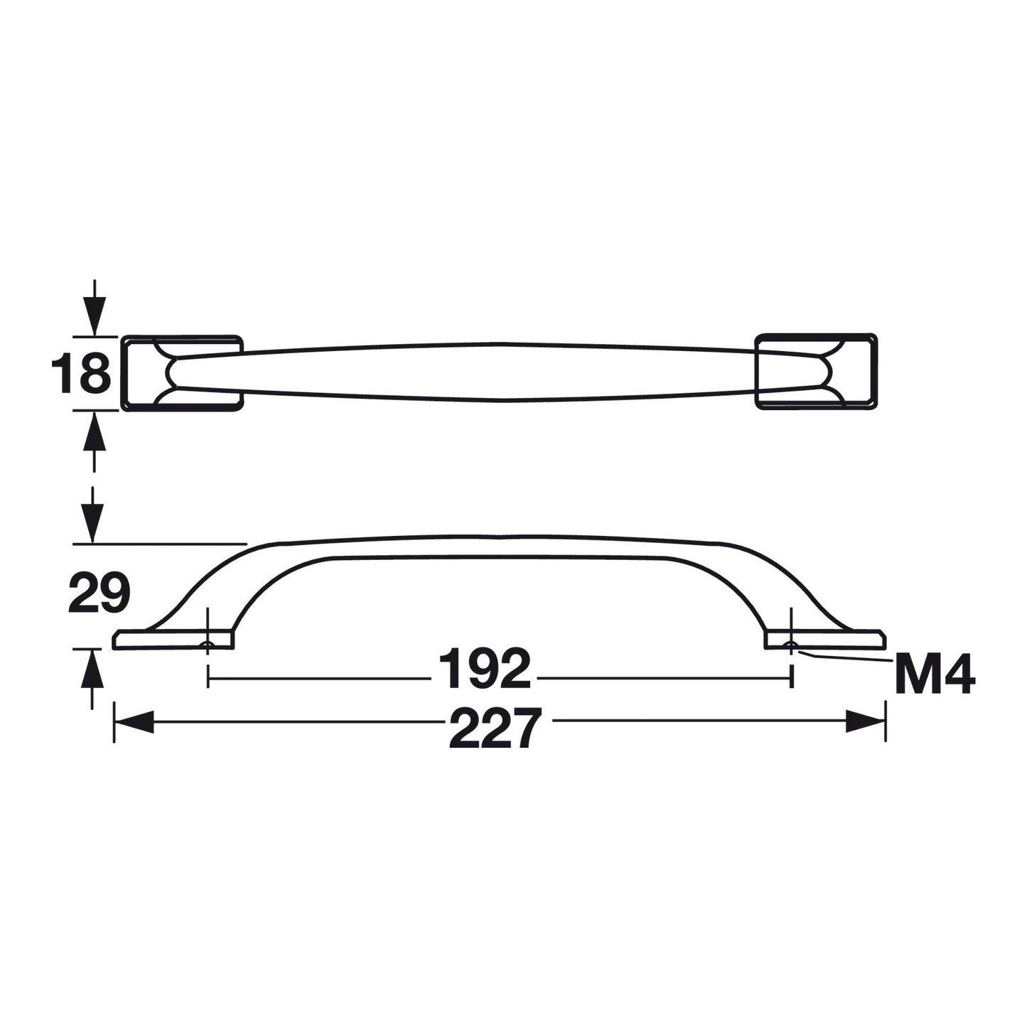 Hafele Beaulieu Cabinet Handle Illustration