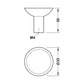 Hafele Eclipse Cabinet Knob - Illustration