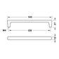 Hafele H2125 Cabinet Handle - Illustration