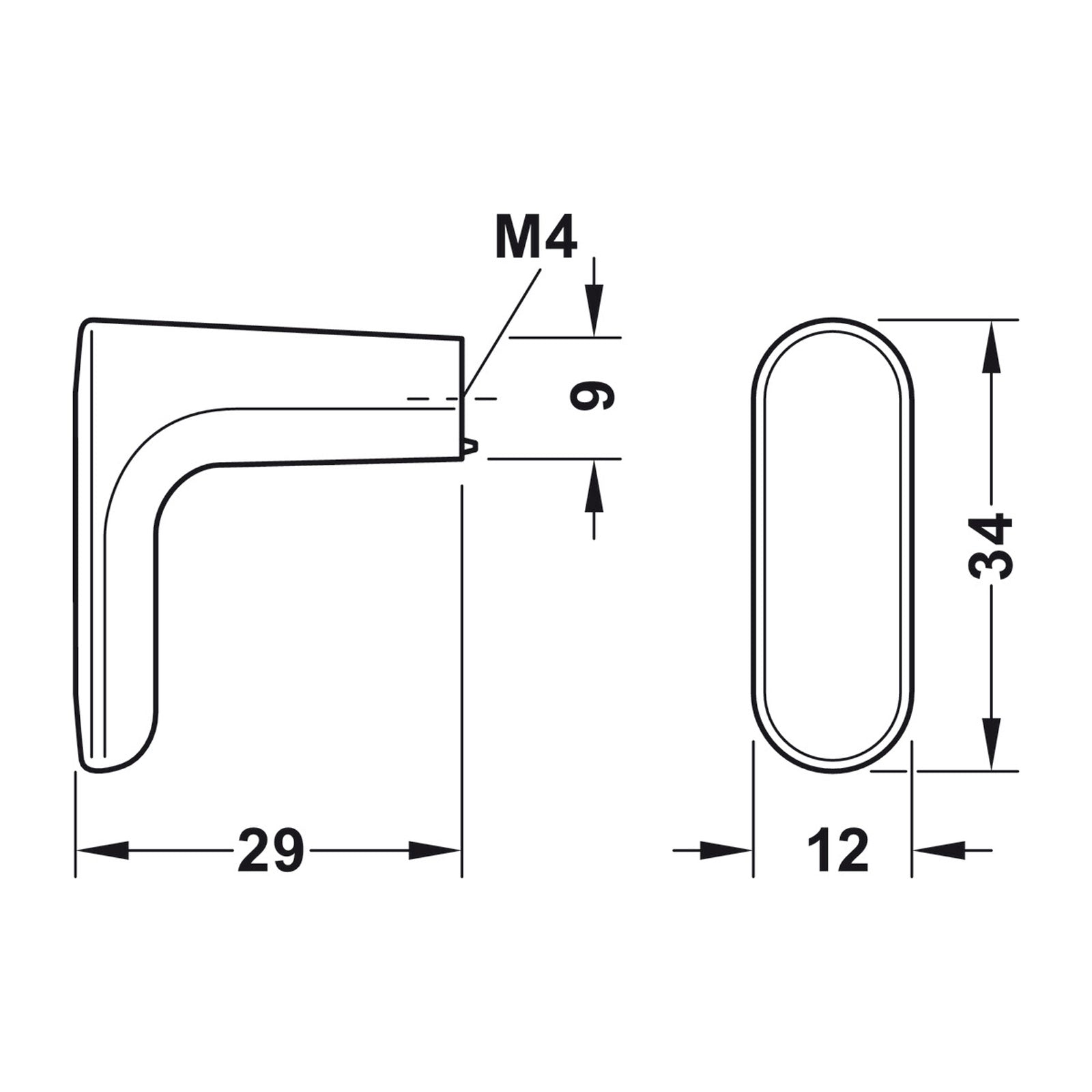 Hafele H2130 Cabinet Knob - Illustration