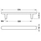 Hafele H2135 Cabinet Handle - Illustration