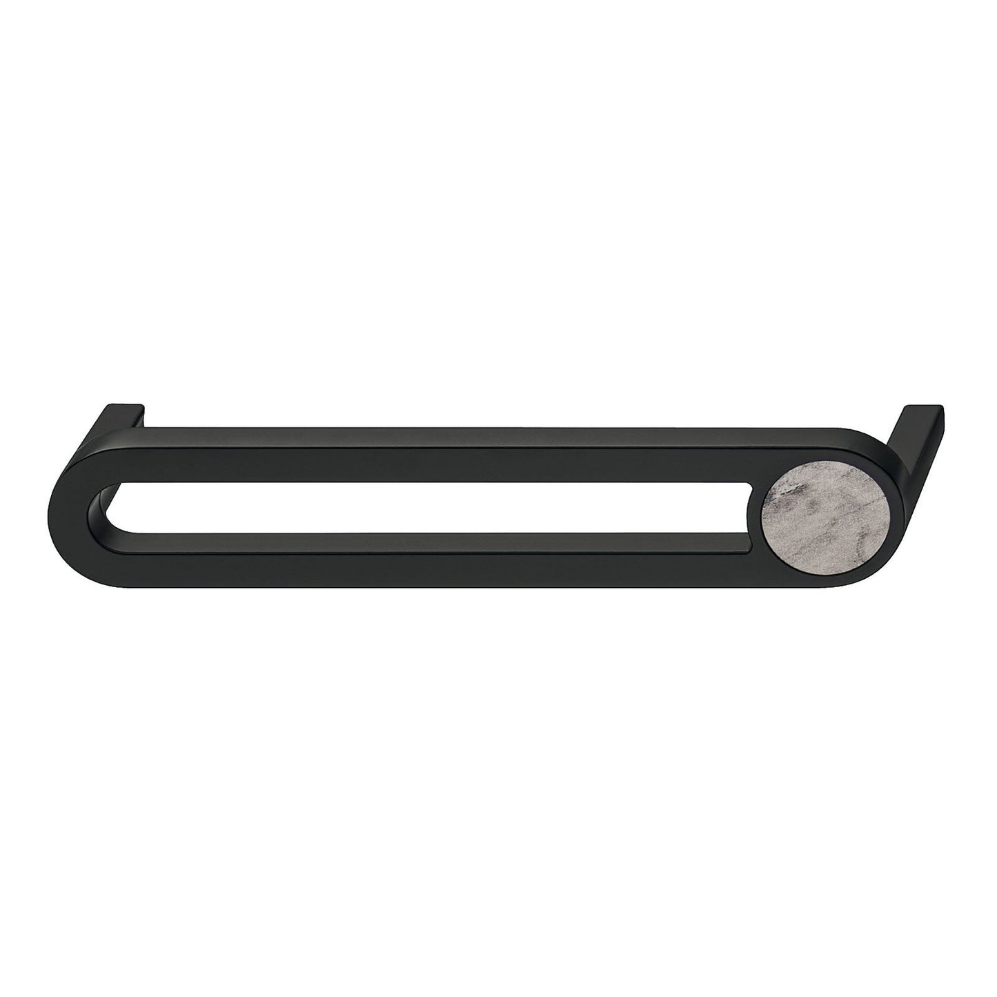 Hafele H2170 Cabinet Handle - Marble White/Matte Black - 6-5/16" (160mm)