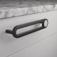 Hafele H2170 Cabinet Handle - Marble White/Matte Black - 6-5/16" (160mm)