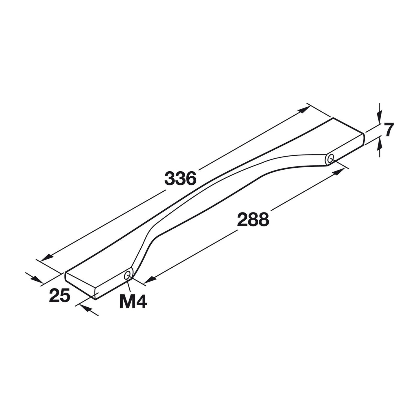 Hafele Avignon Cabinet Handle Illustration