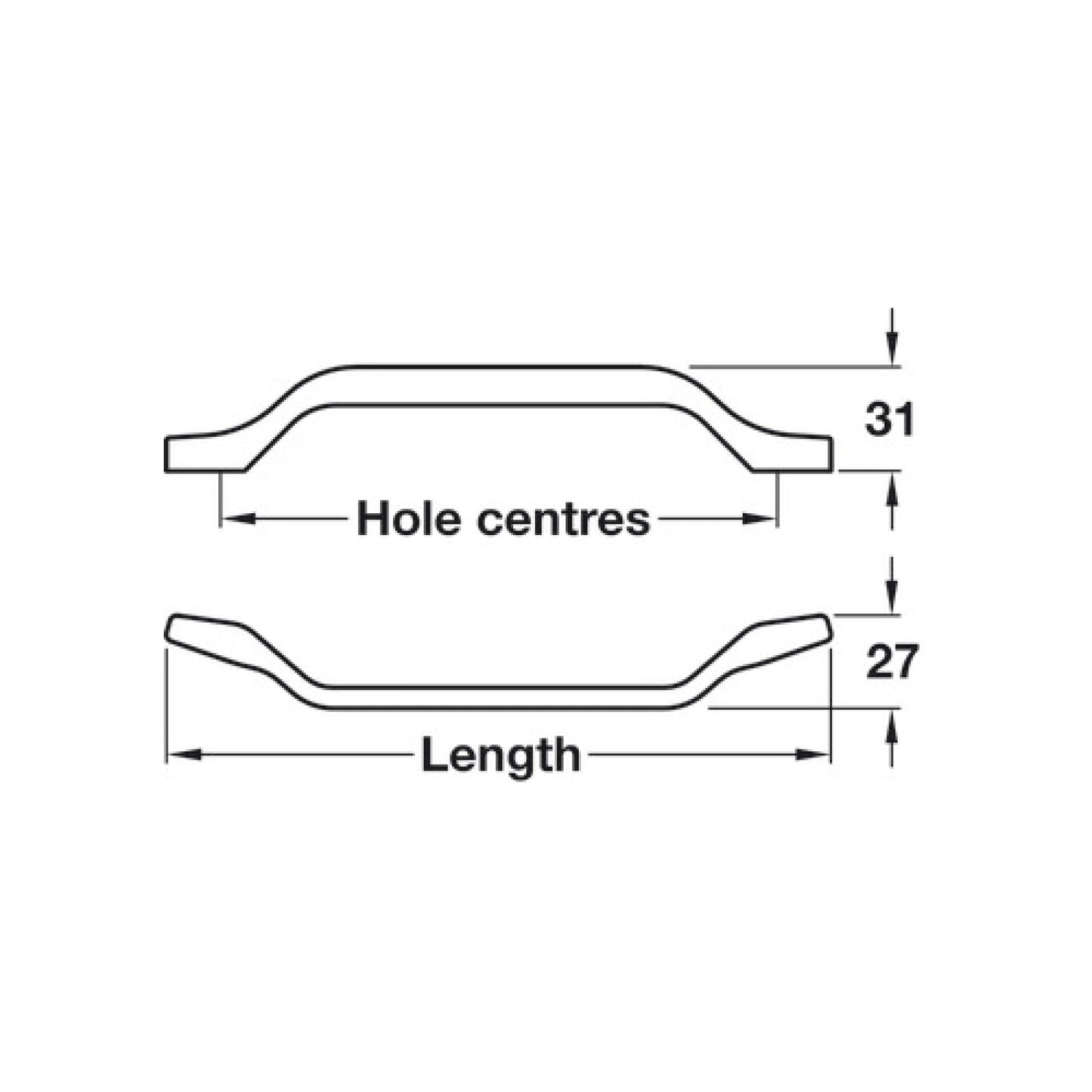 Hafele AEON Cabinet Handle Illustration