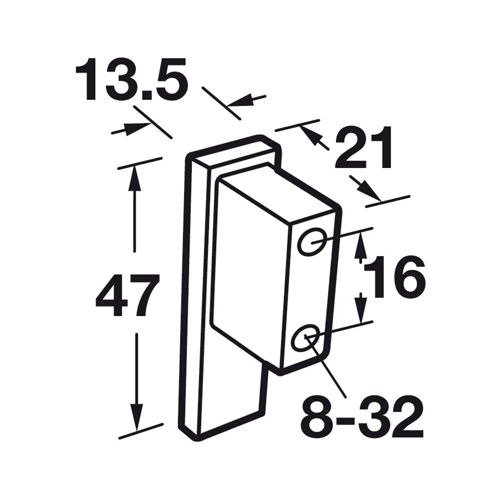 Hafele TAG Hardware Modern Cabinet Knob - Illustration