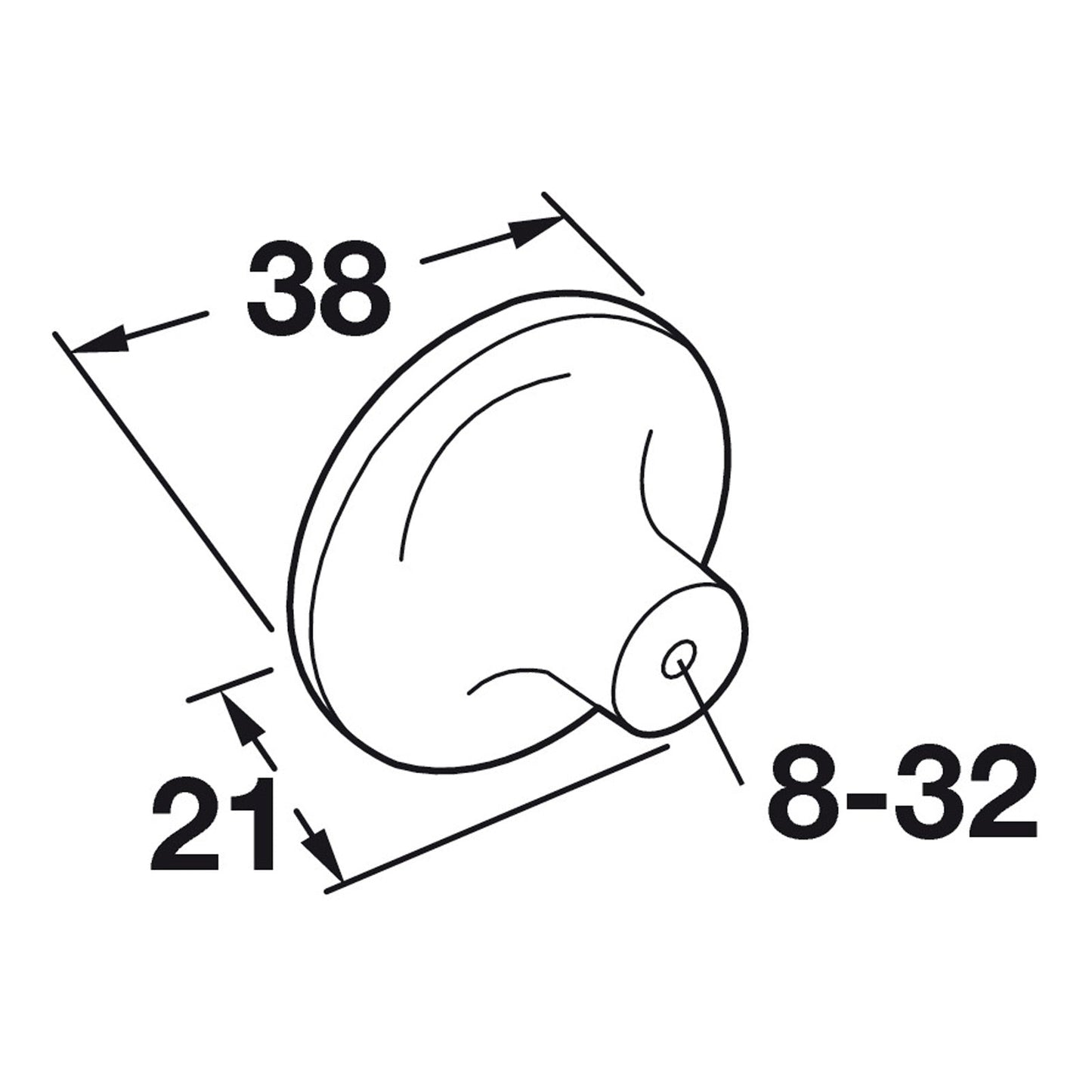 Hafele Elite TAG Hardware Transitional Collection Cabinet Knob - Matte Aluminum