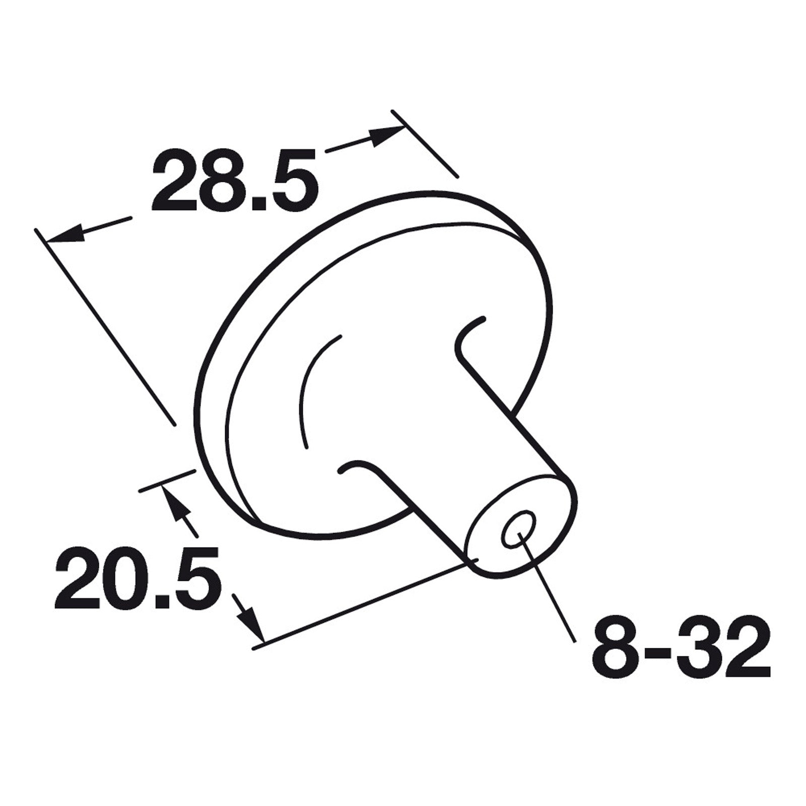 Hafele Elite TAG Hardware Classic Collection Cabinet Knob - Illustration