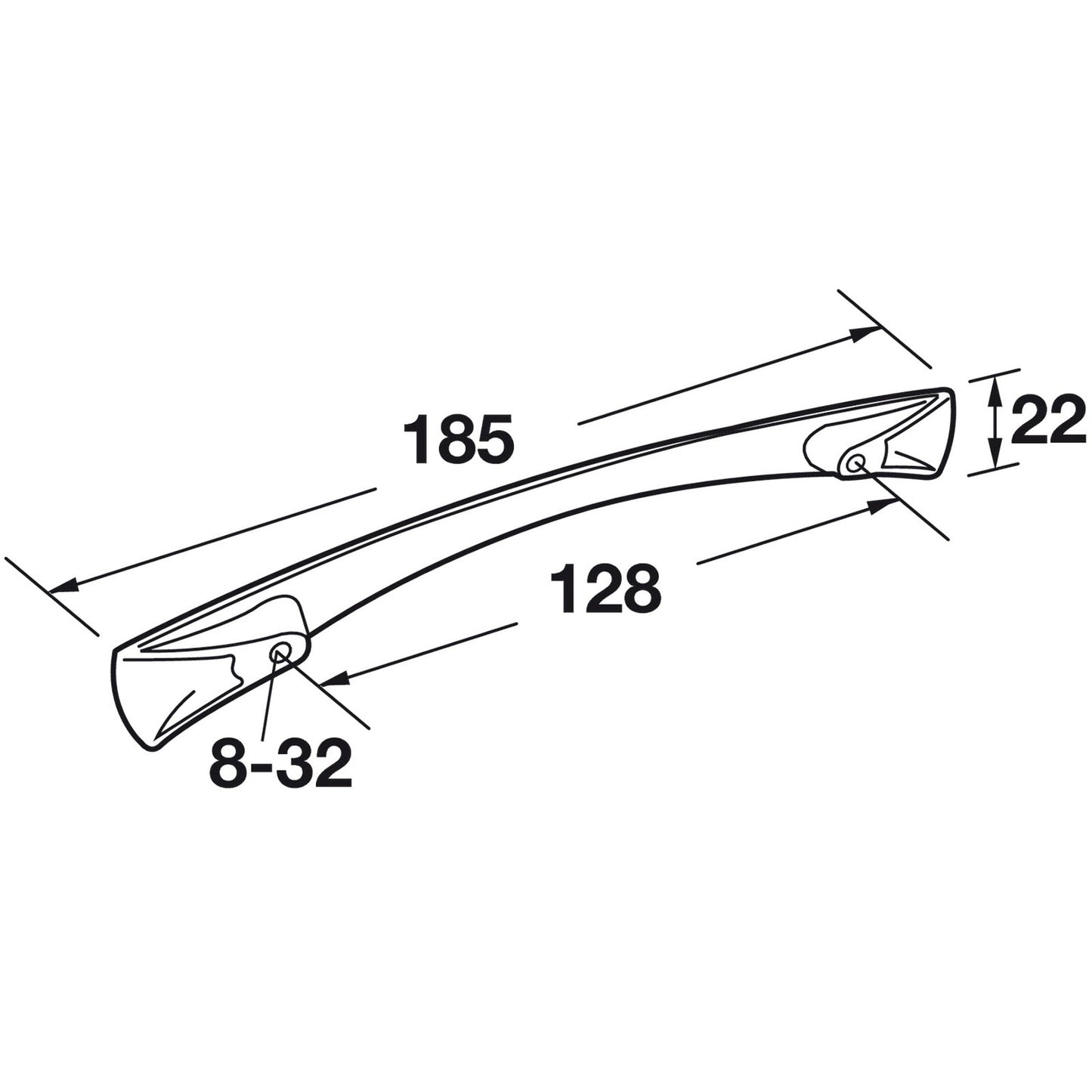 Hafele Elite Collection Cabinet Handle - Illustration