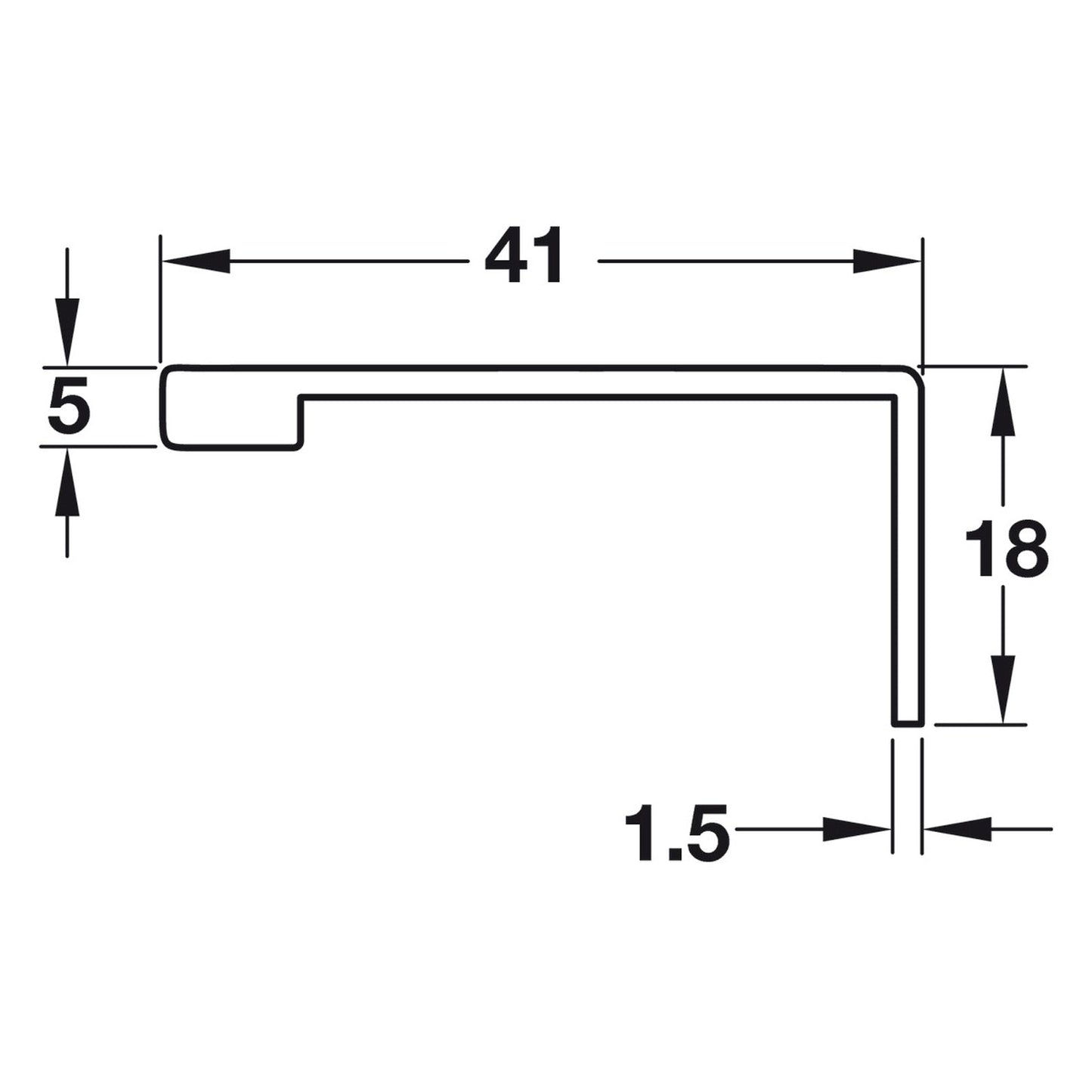 Hafele Elite Collection Cabinet Handle - Slate/Graphite