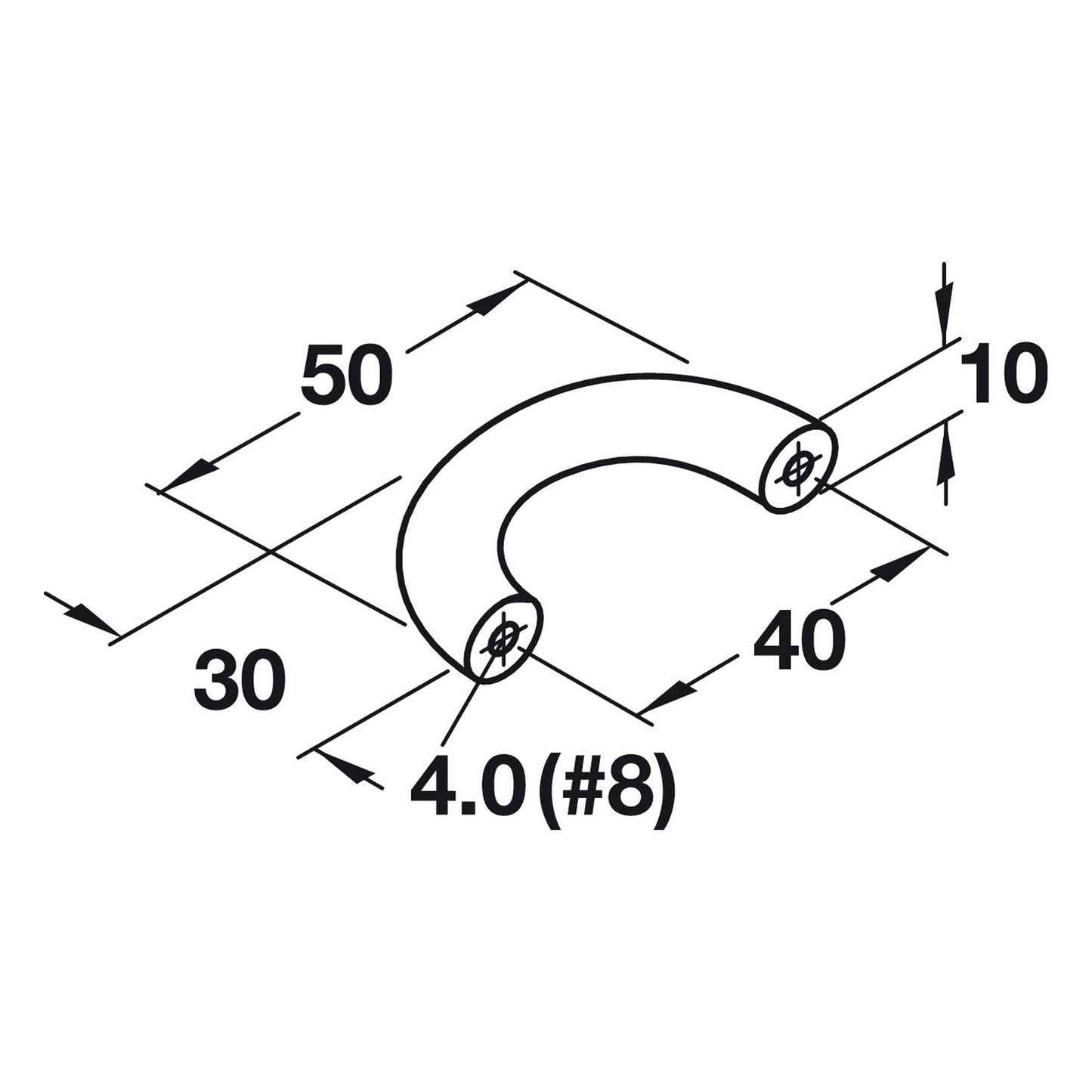 Hafele HEWI Polyamide Cabinet Handle - Illustration