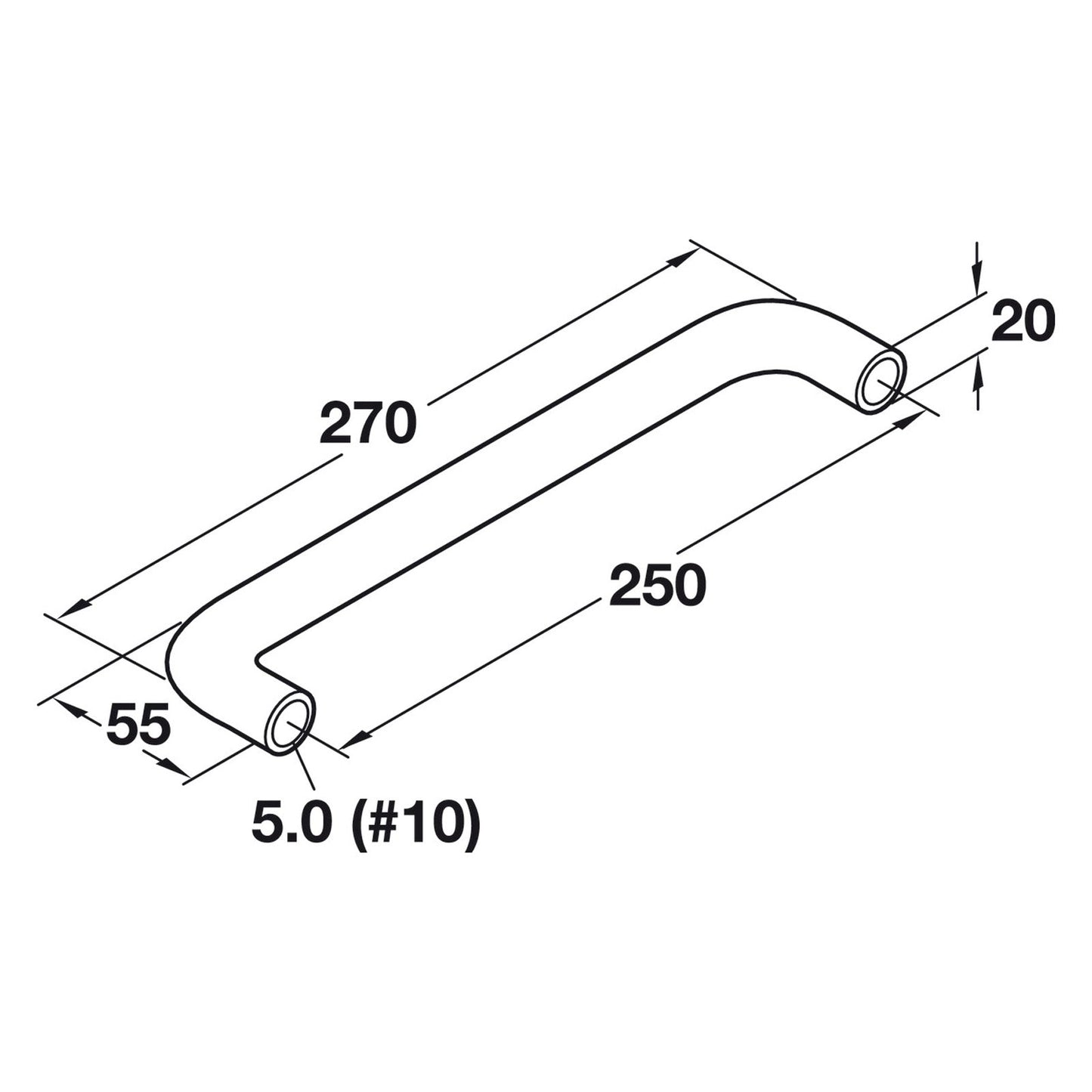 Hafele HEWI Polyamide Cabinet Handle - Illustration