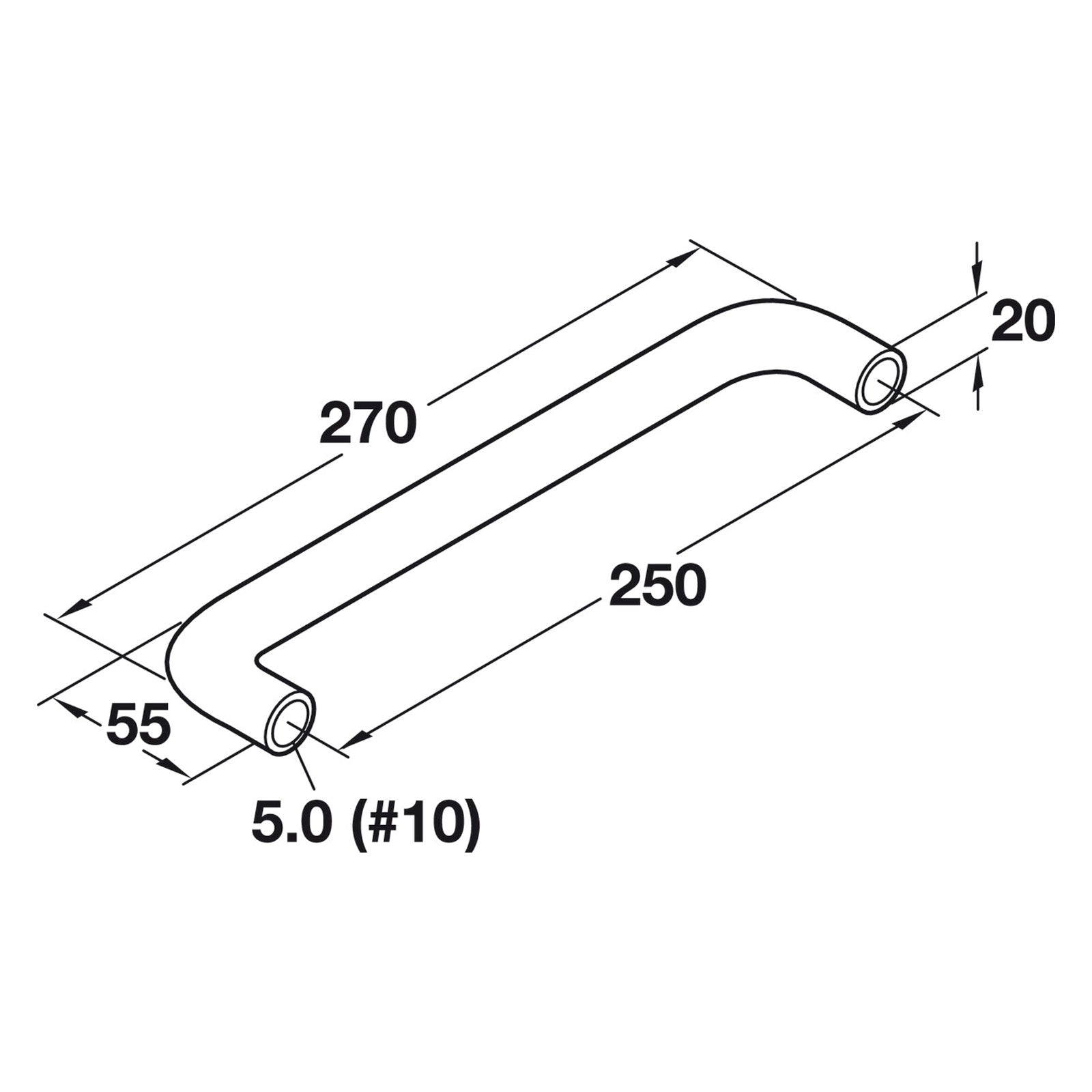 Hafele HEWI Polyamide Cabinet Handle - Illustration