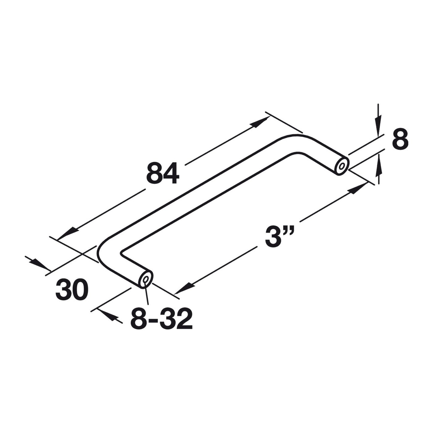 Hafele Essentials Wire Pull - Illustration