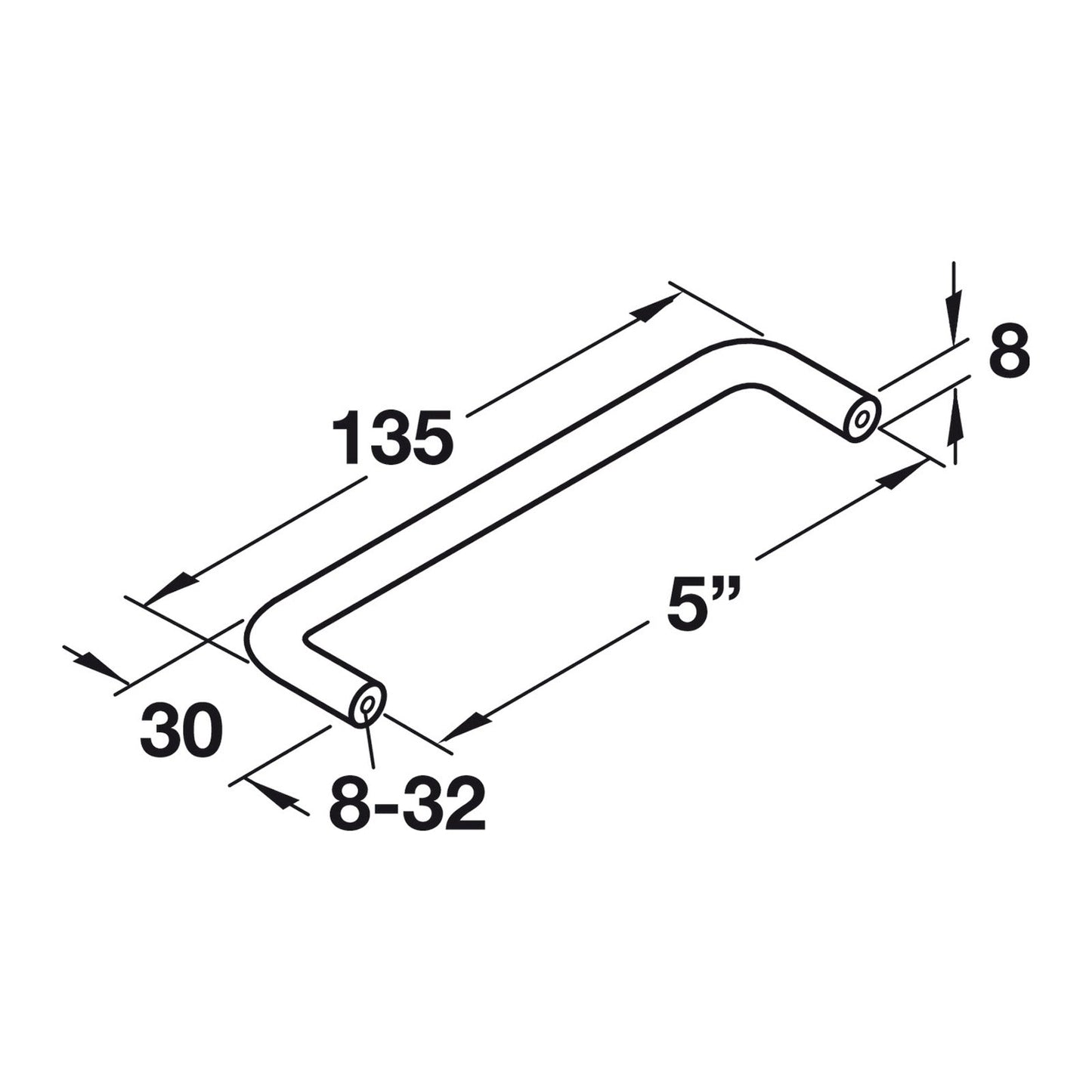 Hafele Essentials Wire Pull - Illustration