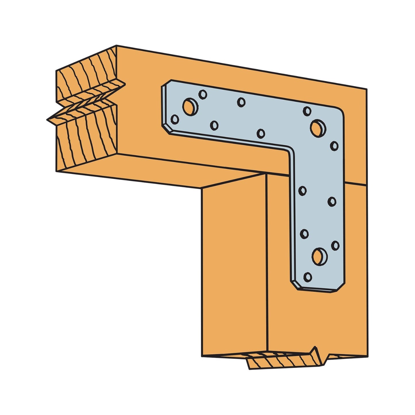 Simpson L-Shaped Strap installation