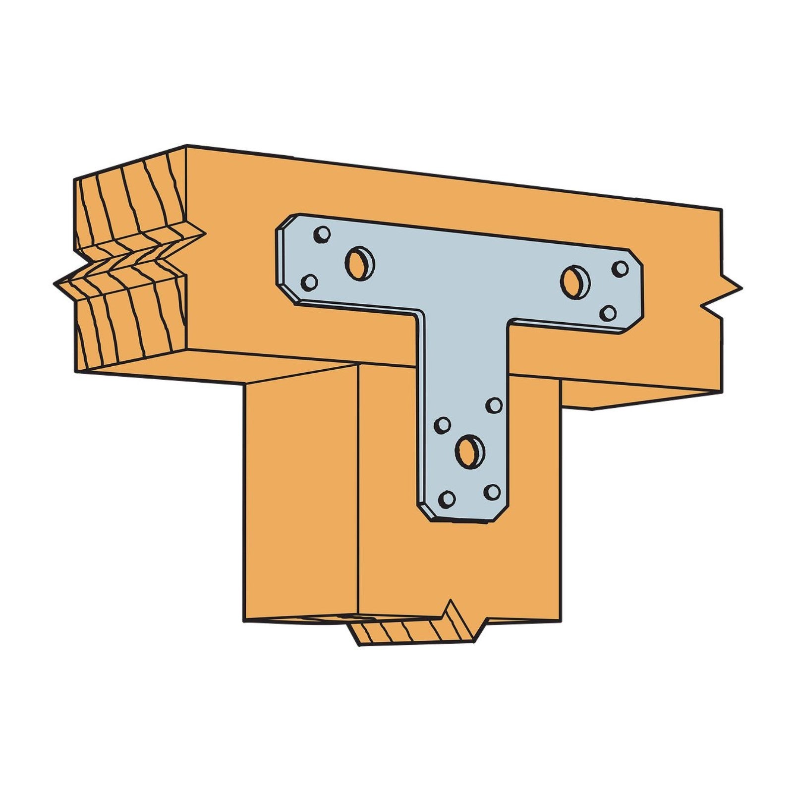 Simpson 1212T 12 x 12 T-Shaped Strap installation