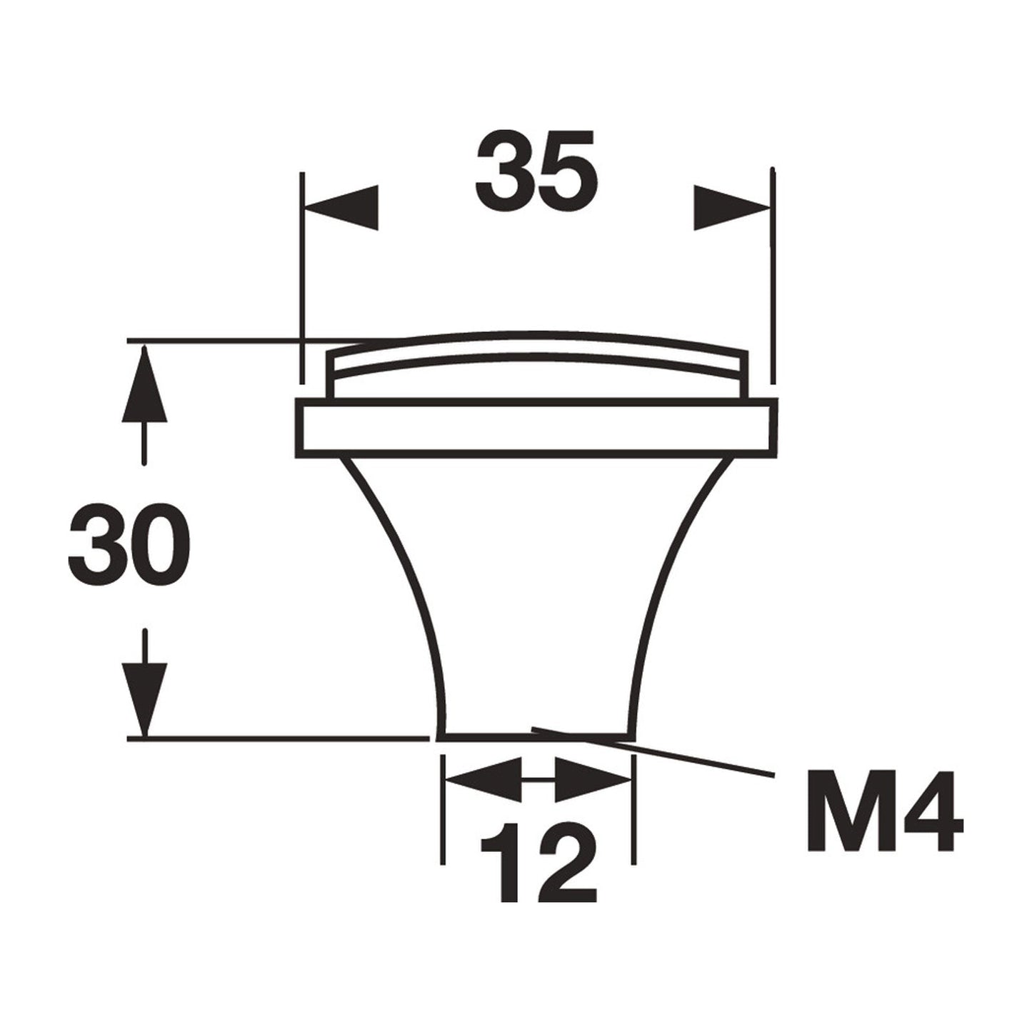 Hafele Beaulieu Cabinet Knob Illustration