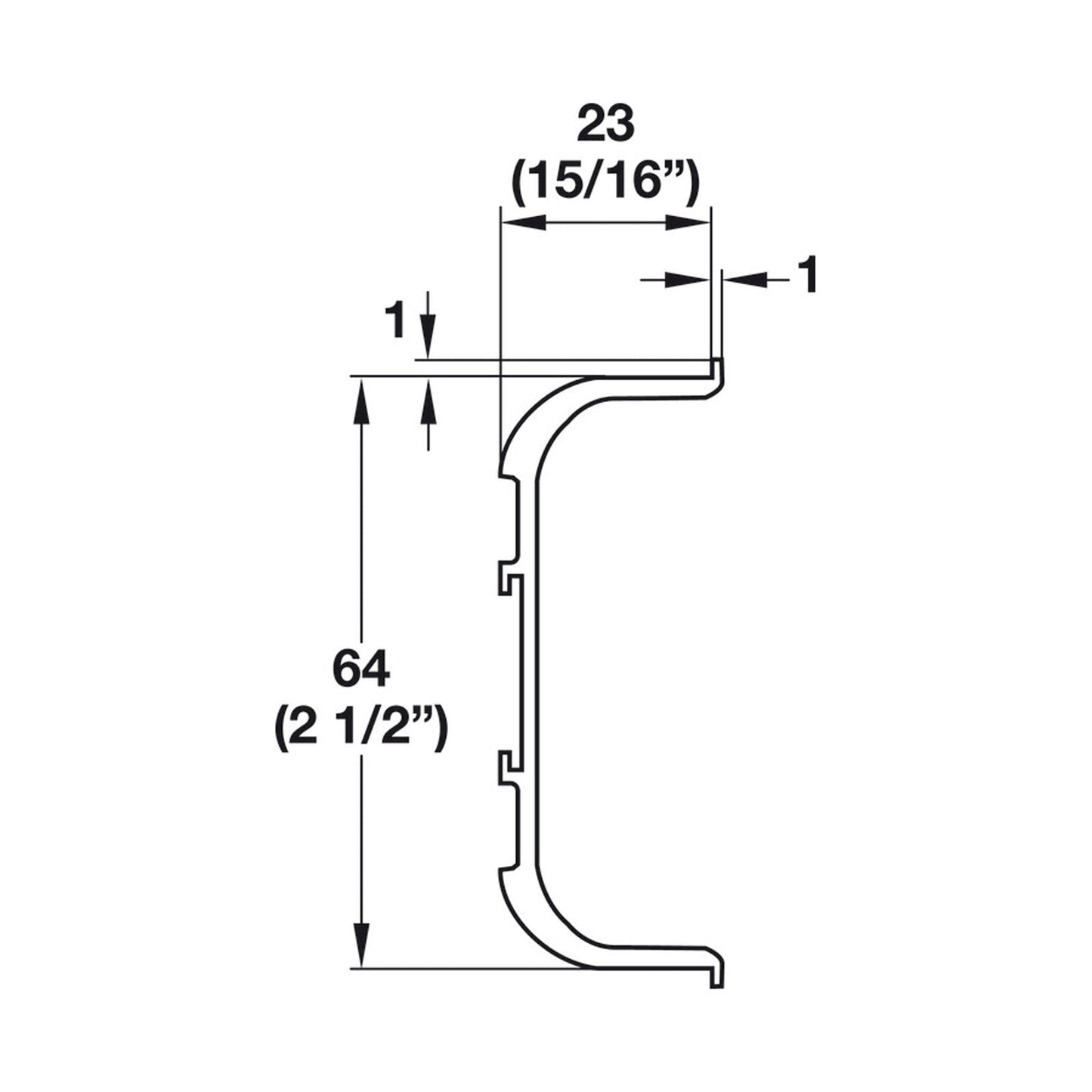 Hafele Passages C-Profile Cabinet Accessory - Illustration