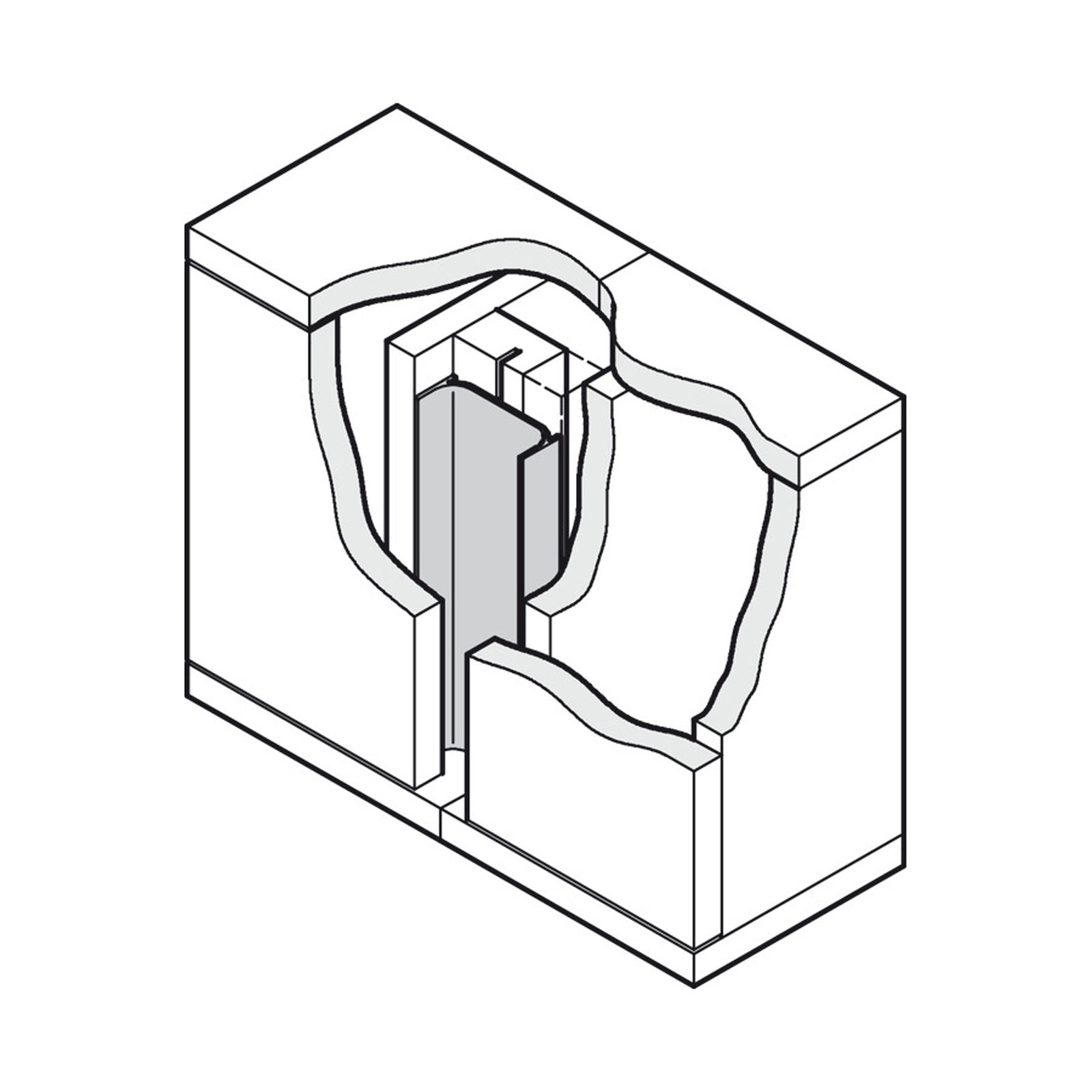 Hafele Passages Vertical C-Profile Cabinet Accessory - Installation