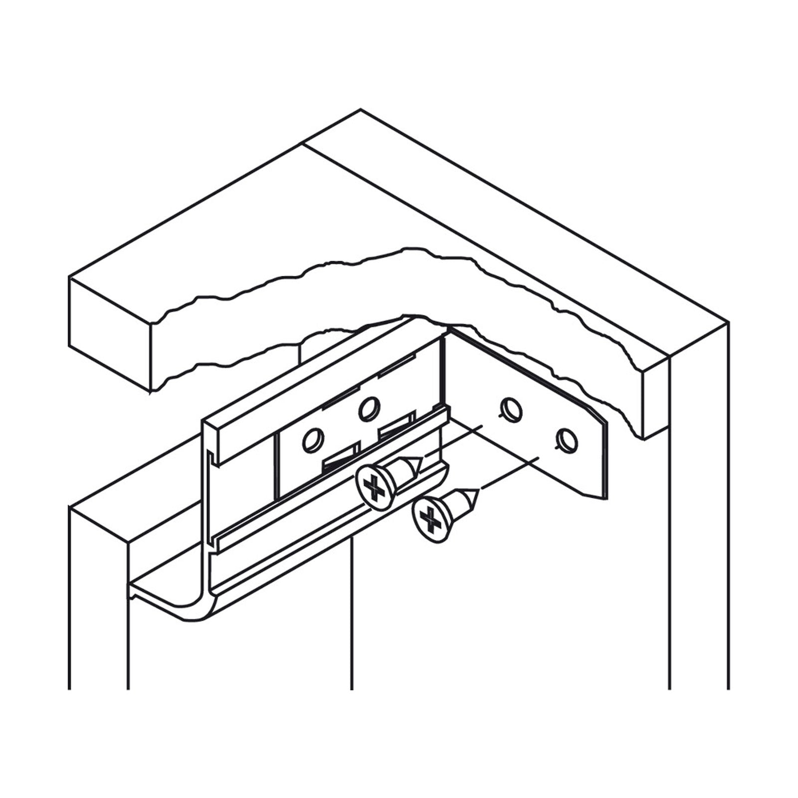 Hafele Passages L-Profile Cabinet Accessory - Installation