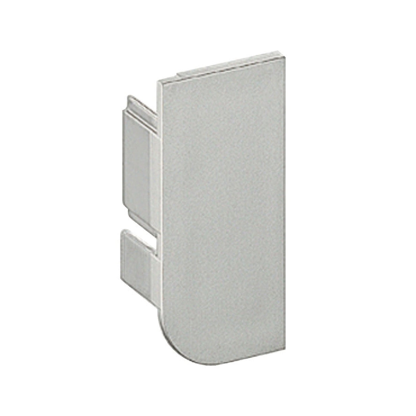 Hafele Passages L-Profile Left End Cap - Matte Aluminum