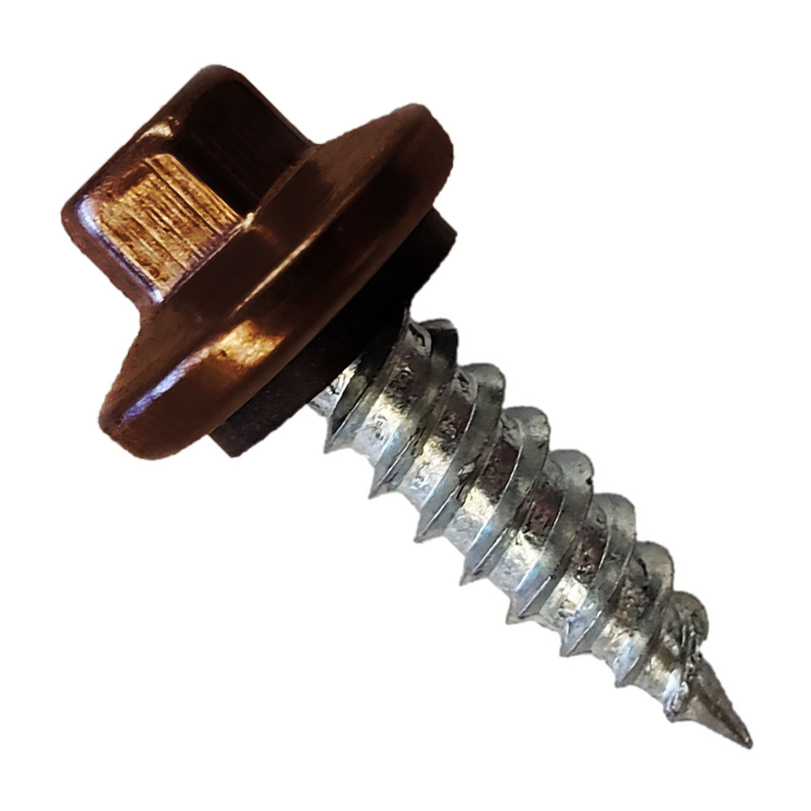 #12 x 3/4" ST-XL Woodbinder Metal Roofing Stitch Screw - Koko Brown