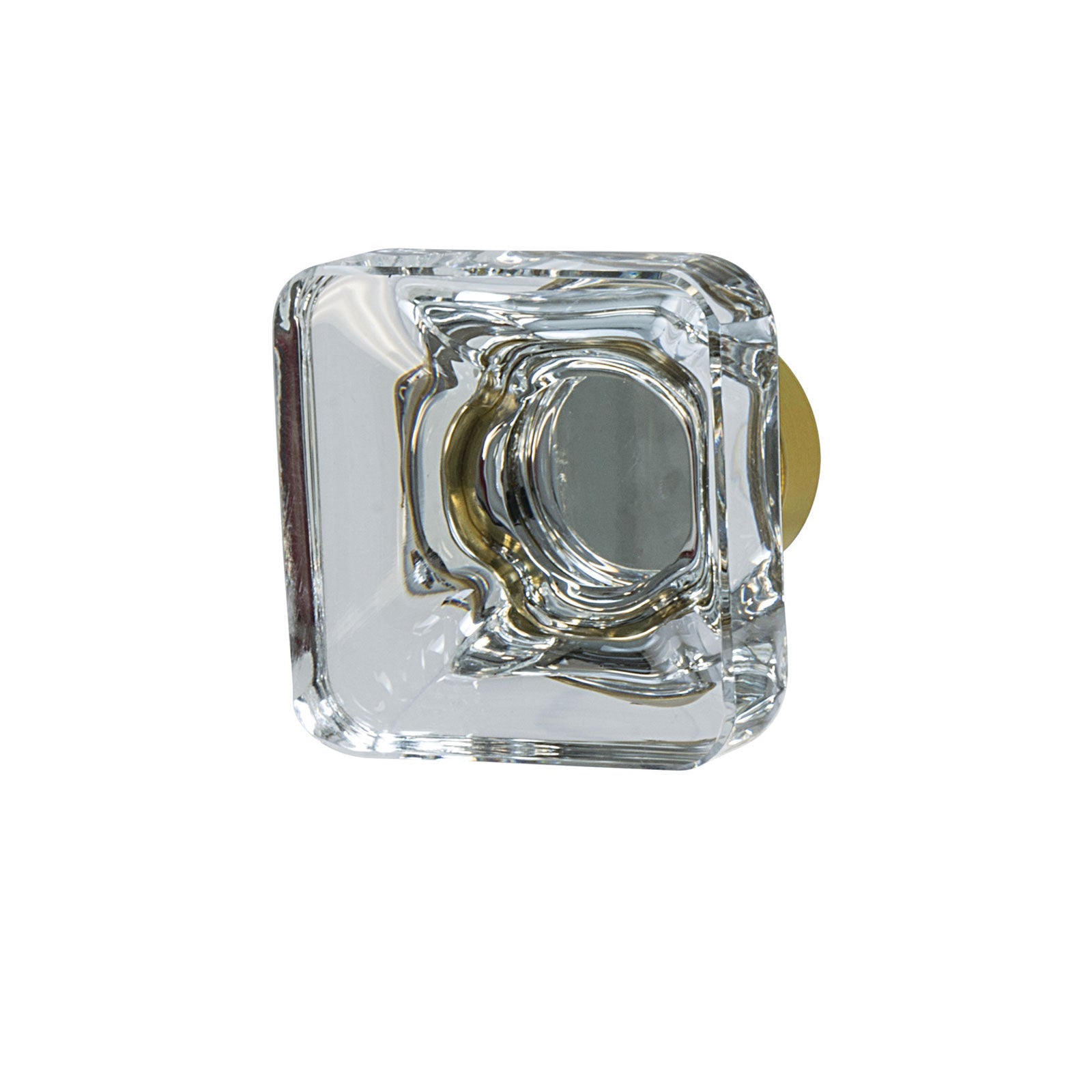 Hafele Amerock Glacio Cabinet Knob - Clear/Gold Champagne - 1-3/8