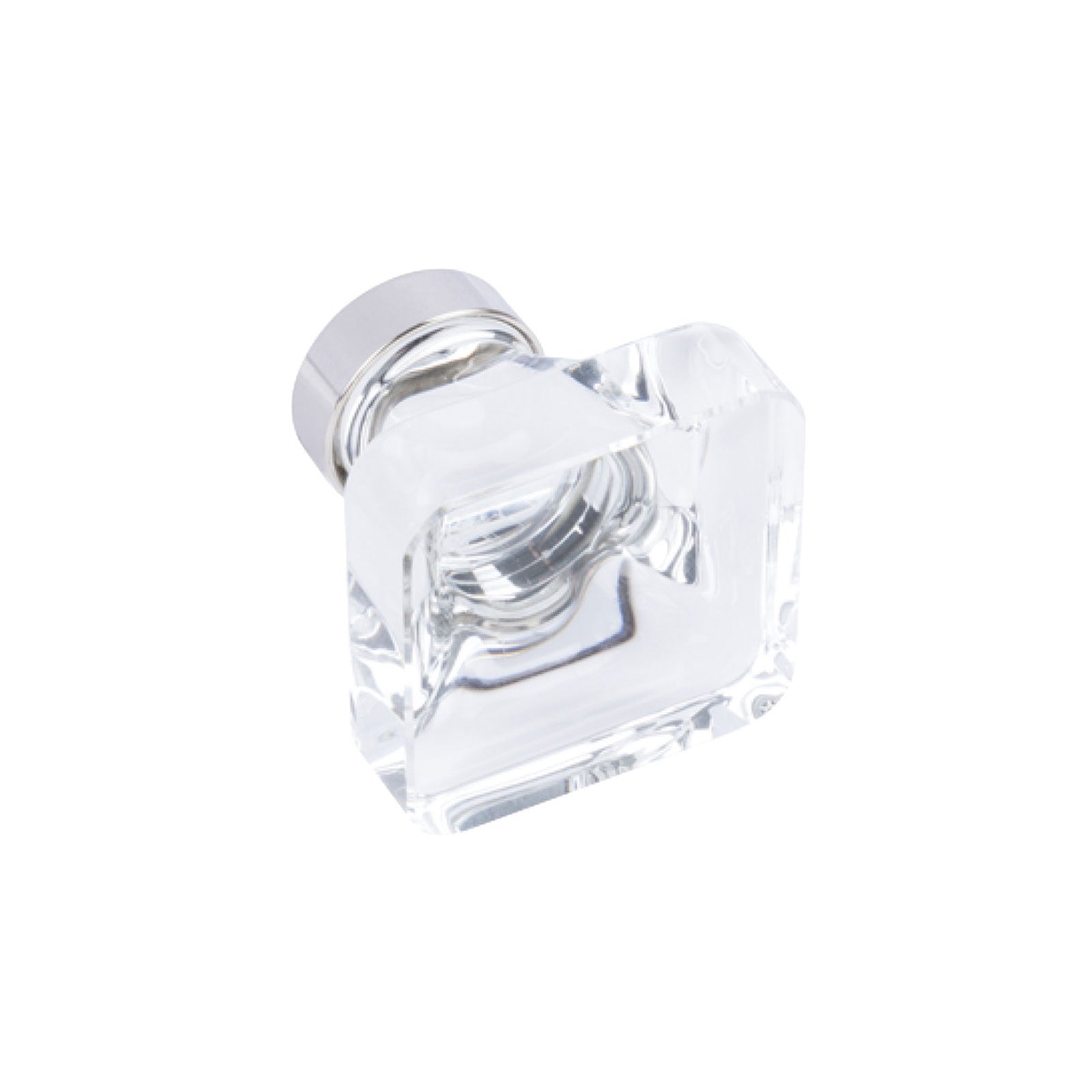 Hafele Amerock Glacio Cabinet Knob - Clear/Polished Nickel 