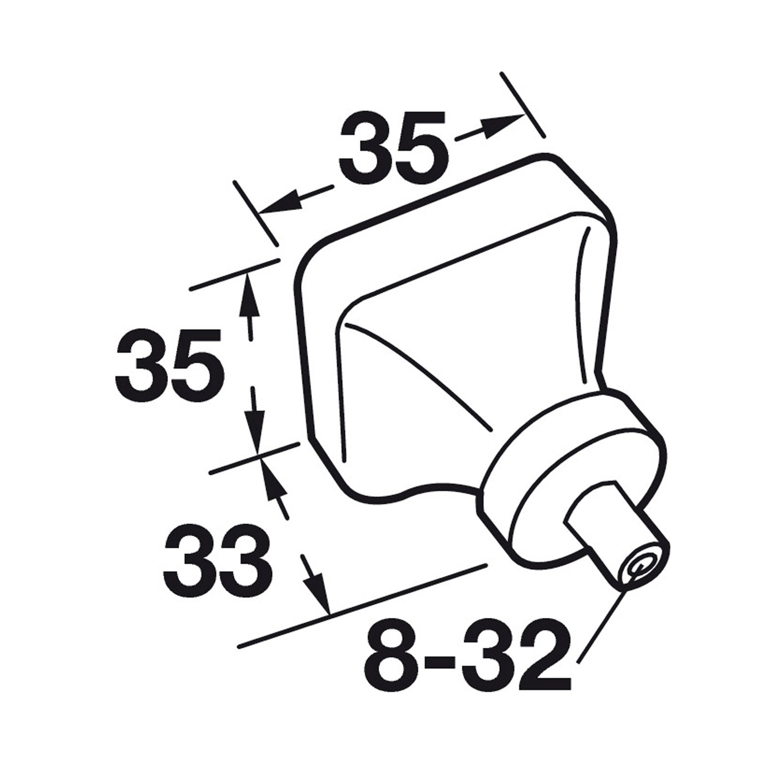 Hafele Amerock Glacio Cabinet Knob Illustration