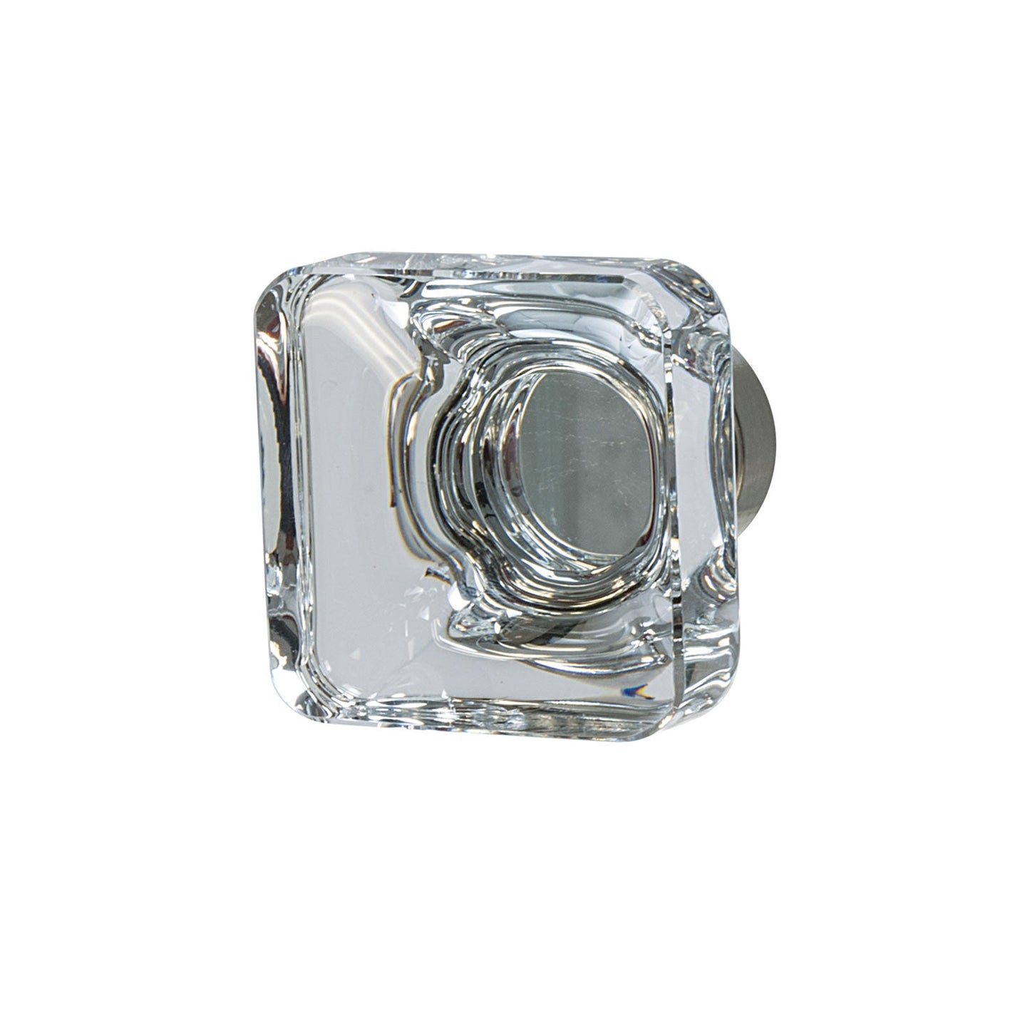 Hafele Amerock Glacio Cabinet Knob - Clear/Satin Nickel 