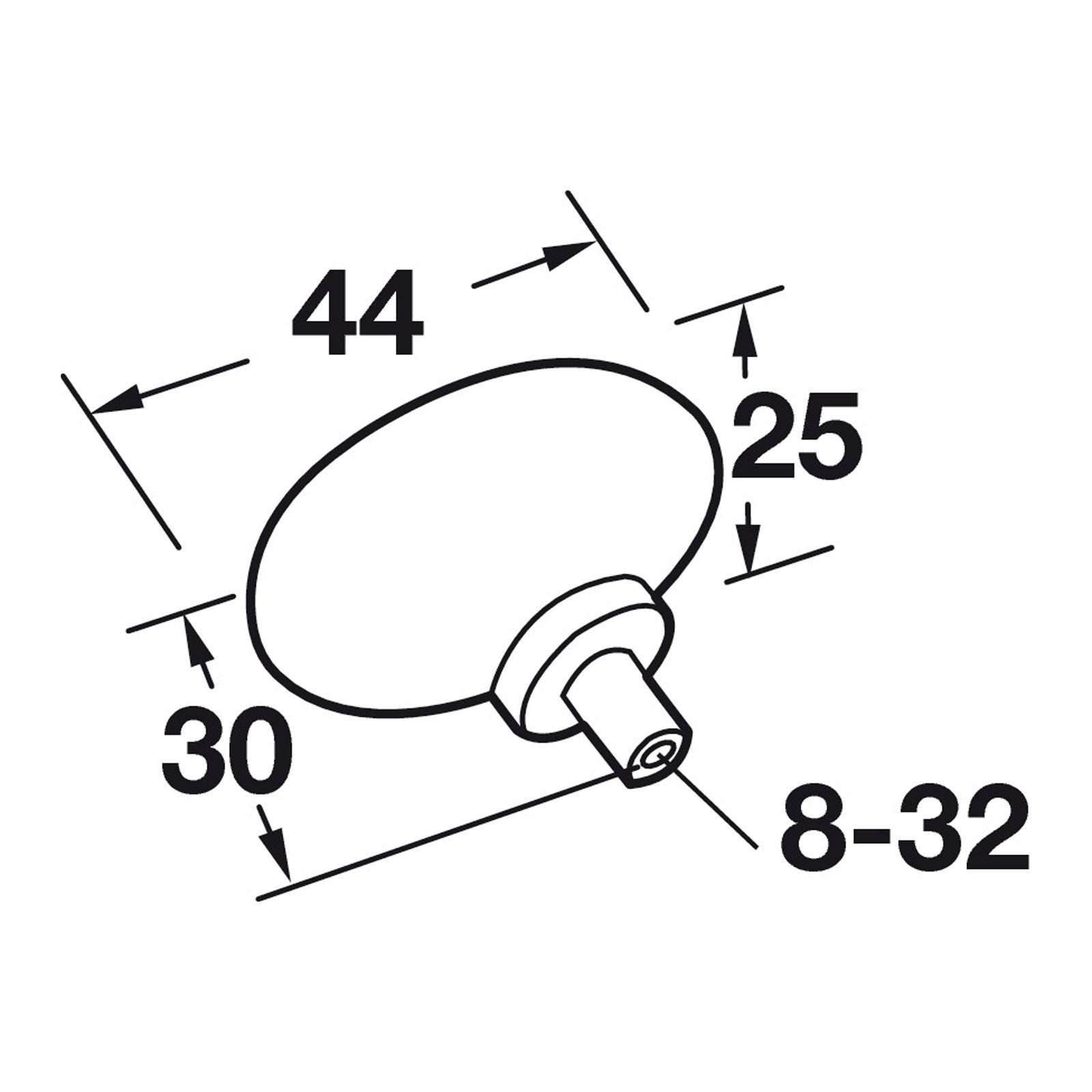 Hafele Amerock Glacio Cabient Knob Illustration