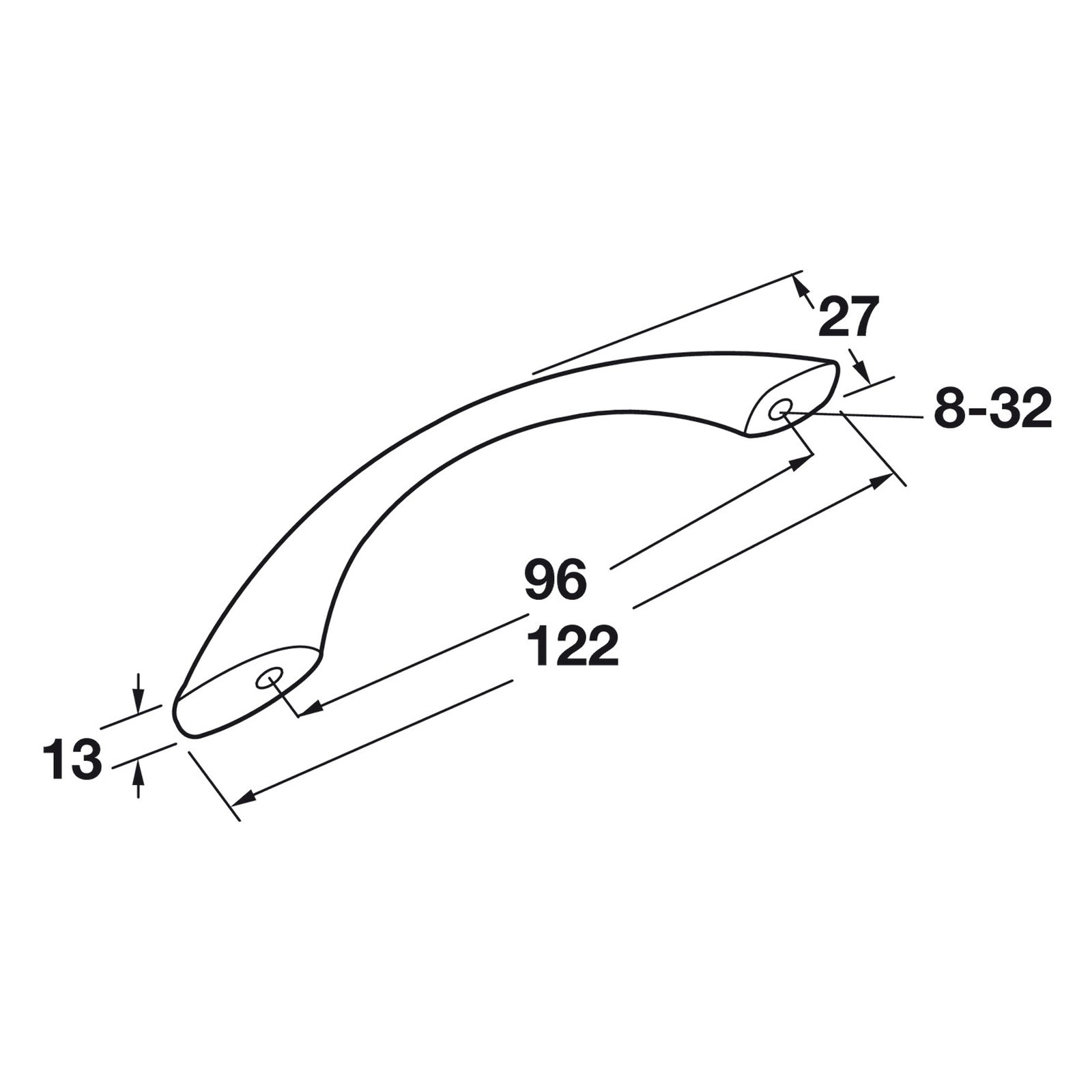 Hafele Amerock Allison Cabinet Handle Illustration