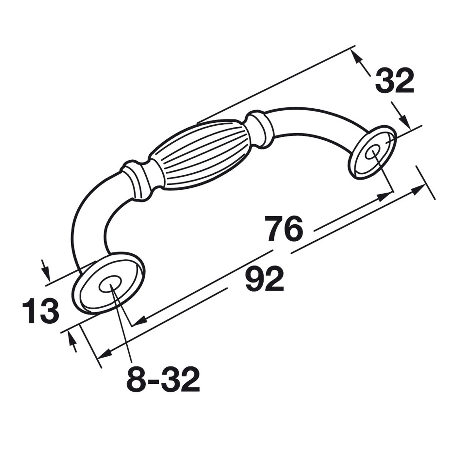 Hafele Amerock Blythe Cabinet Handle Illustration