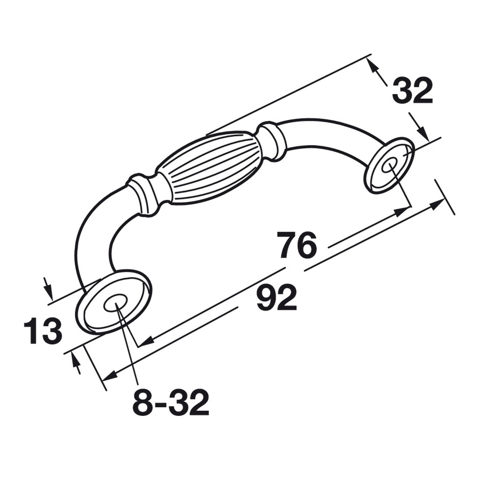 Hafele Amerock Blythe Cabinet Handle Illustration