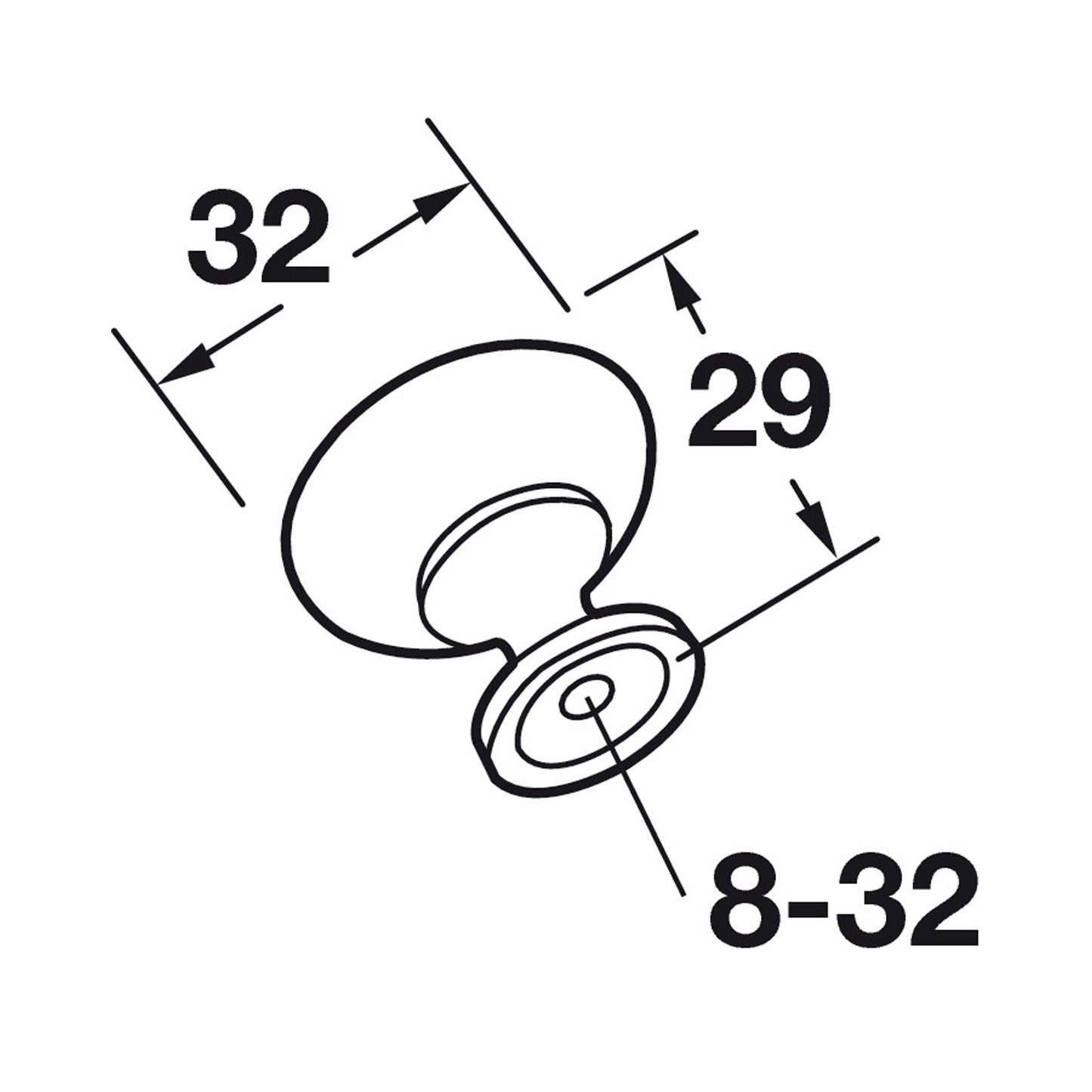 Hafele Amerock Allison Value Cabinet Knob Illustration