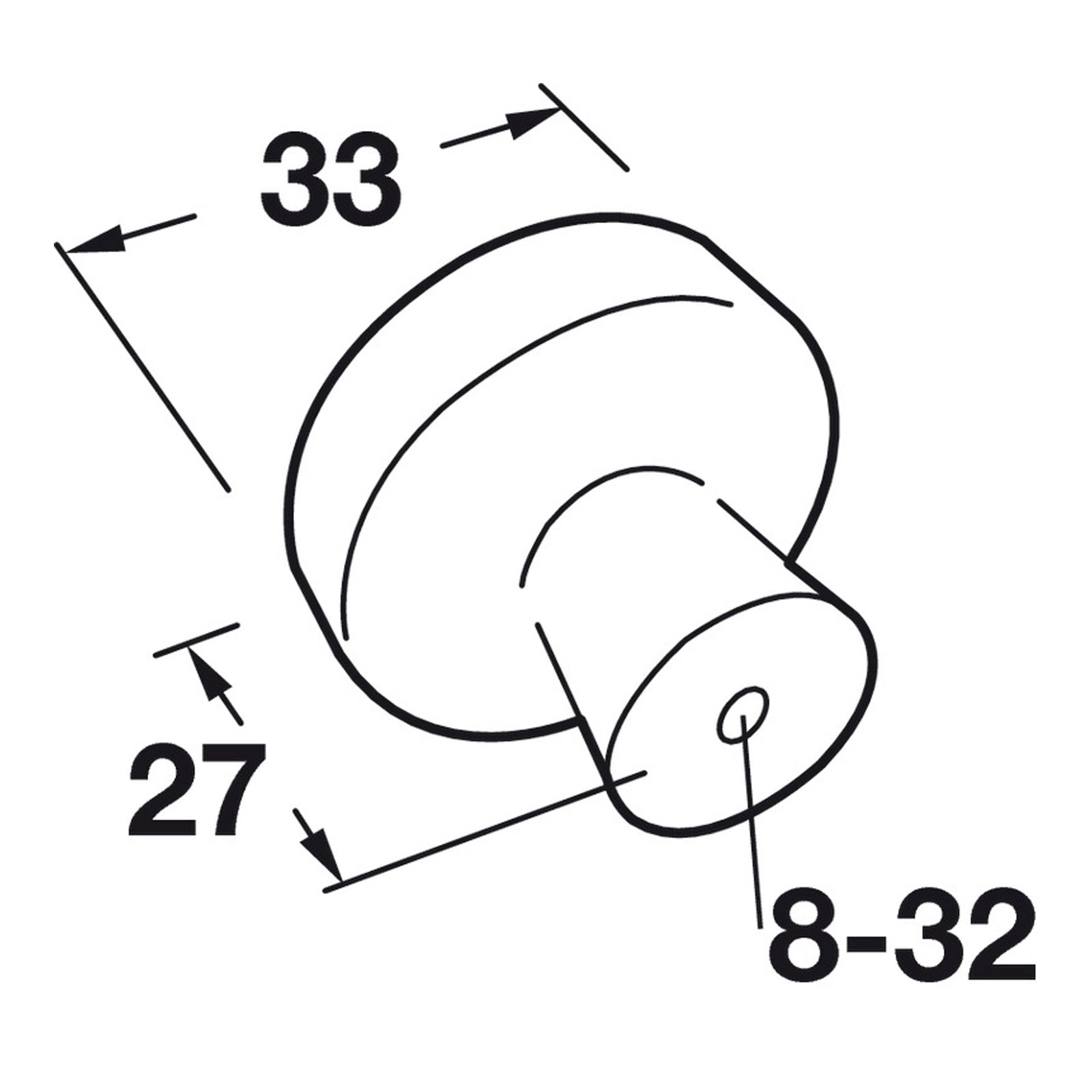 Hafele Amerock Blackrock Cabinet Knob Illustration