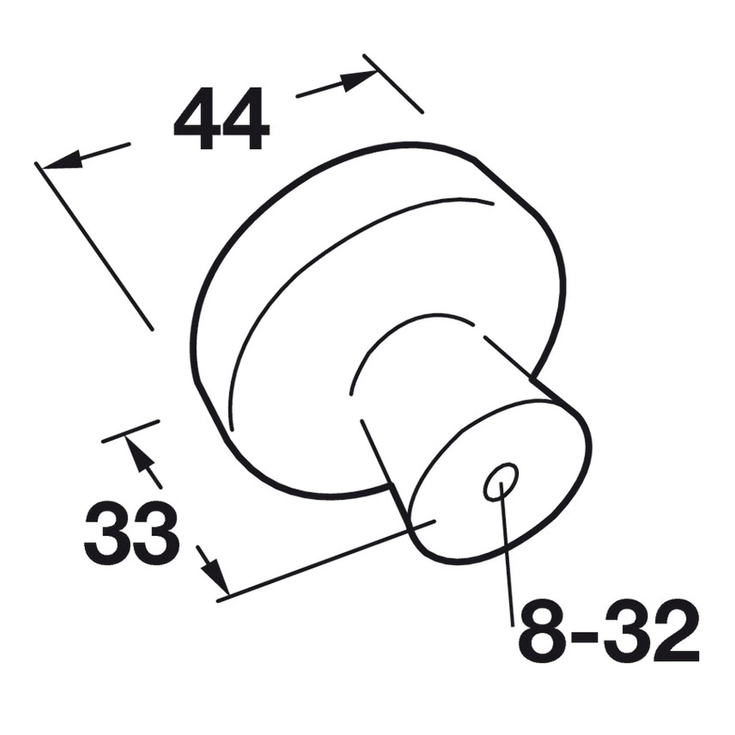 Hafele Amerock Blackrock Cabinet Knob Illustration