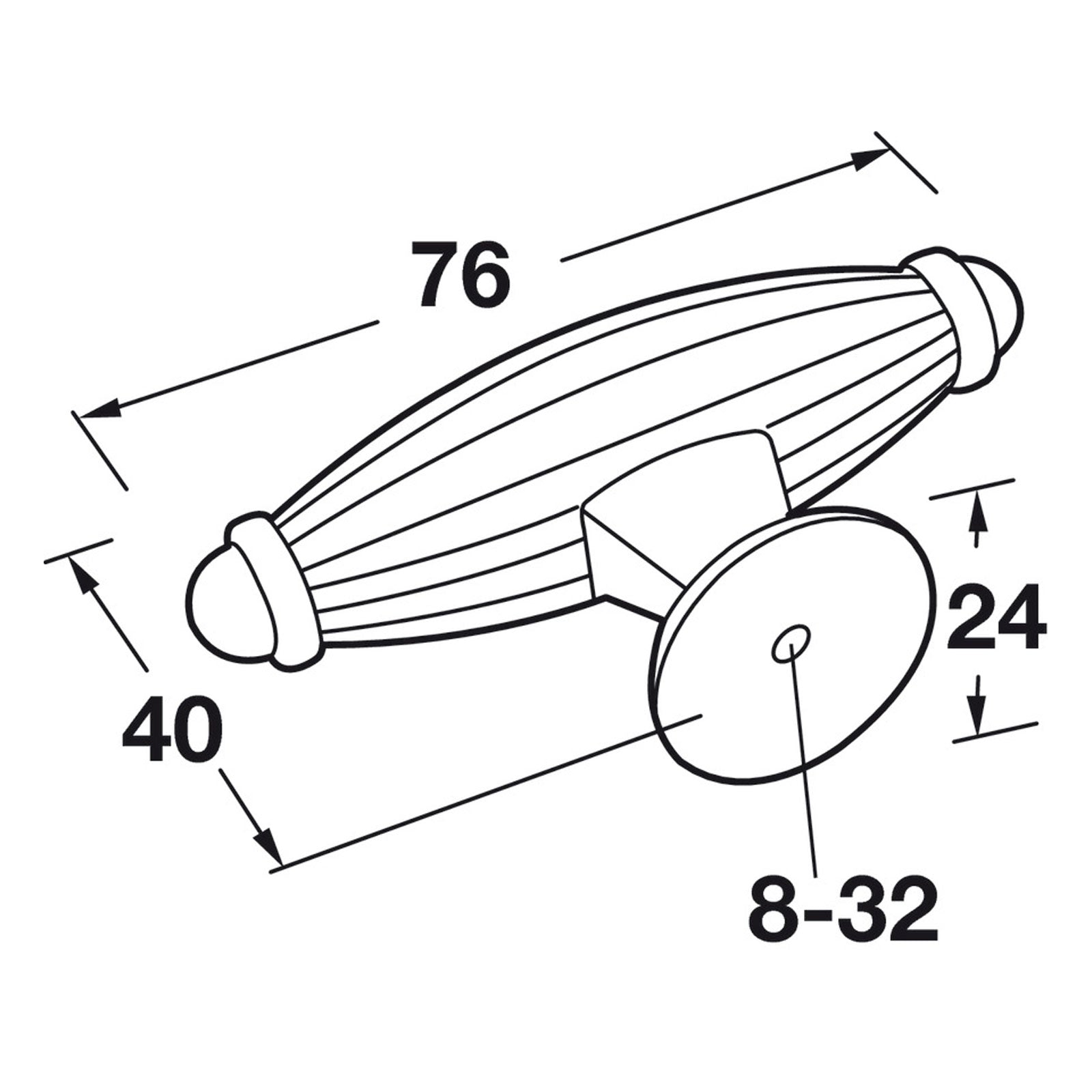 Hafele Amerock Blythe Cabinet Knob Illustration