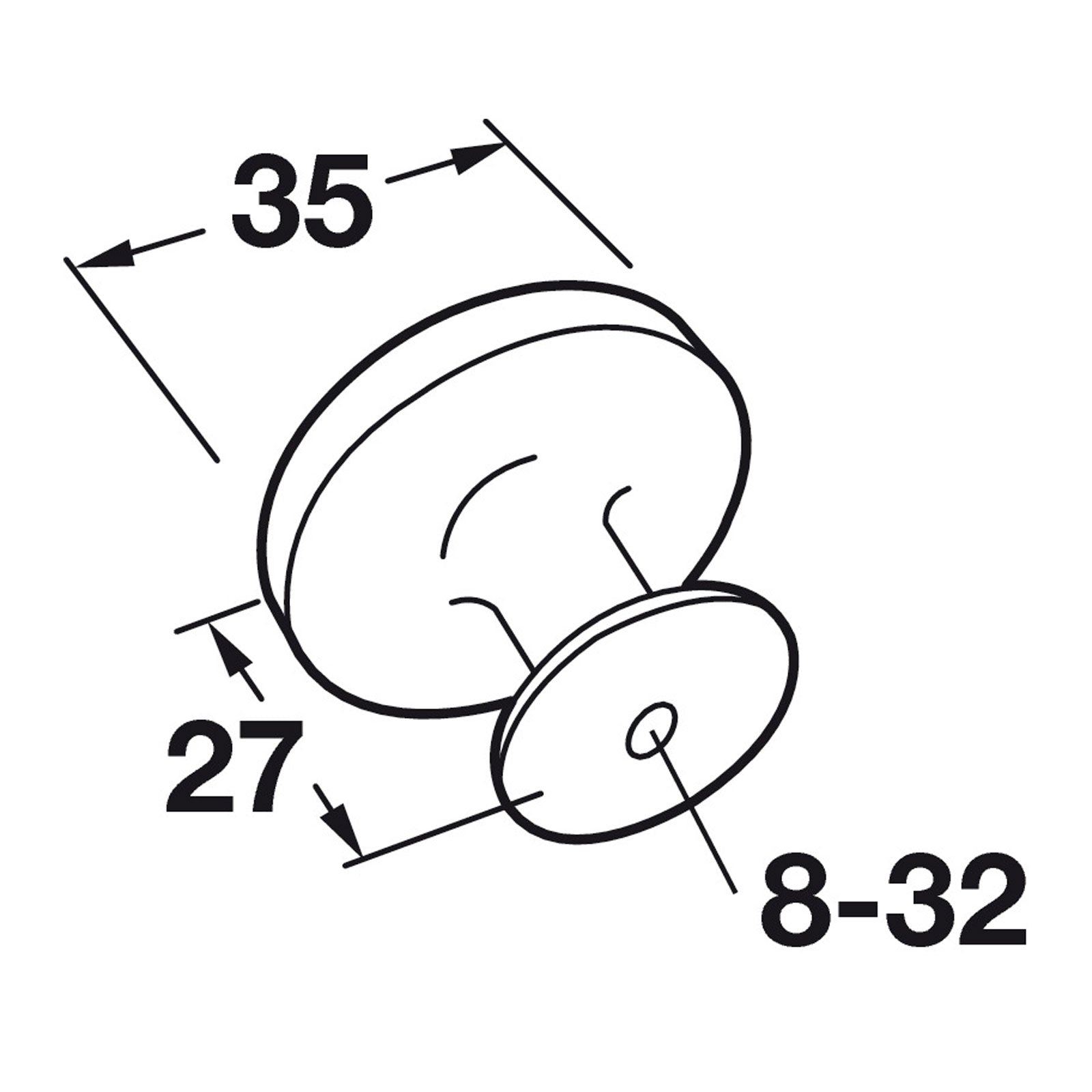 Hafele Amerock Carolyne Cabinet Knob Illustration