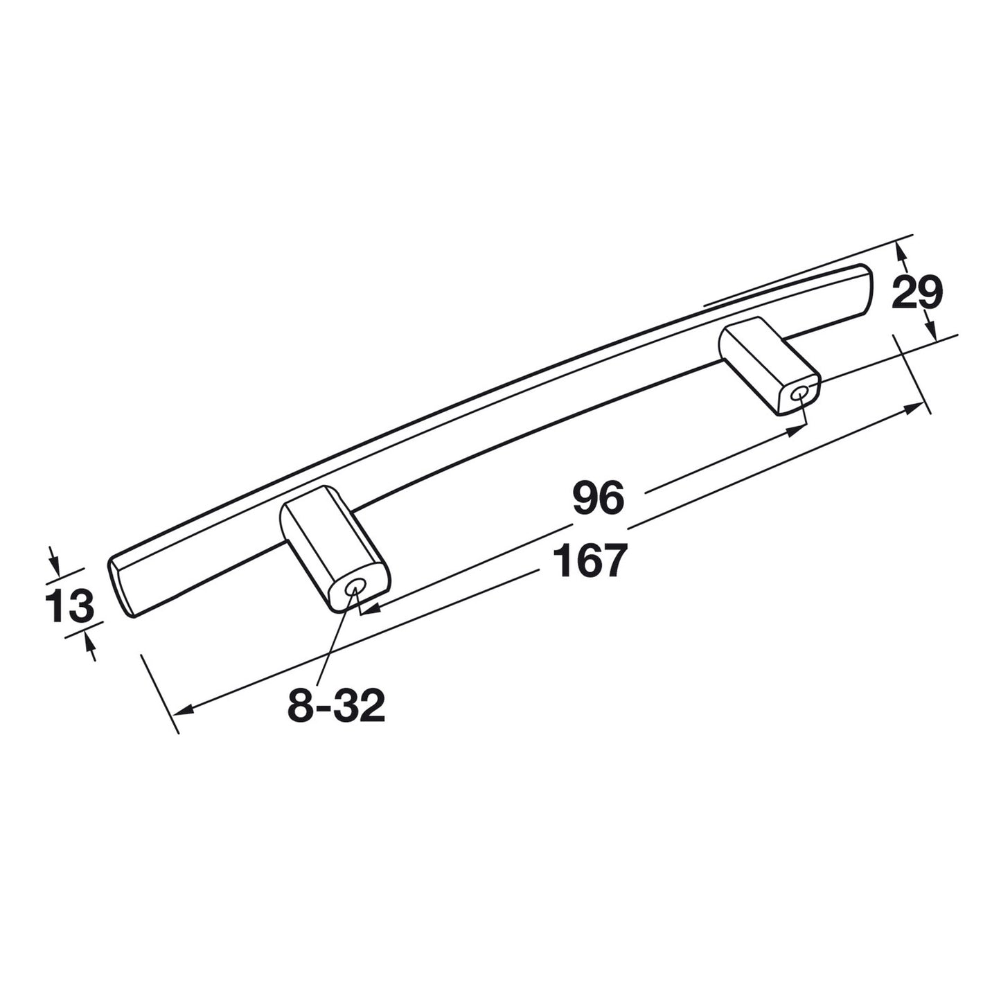 Hafele Amerock Cyprus Cabinet Handle Illustration