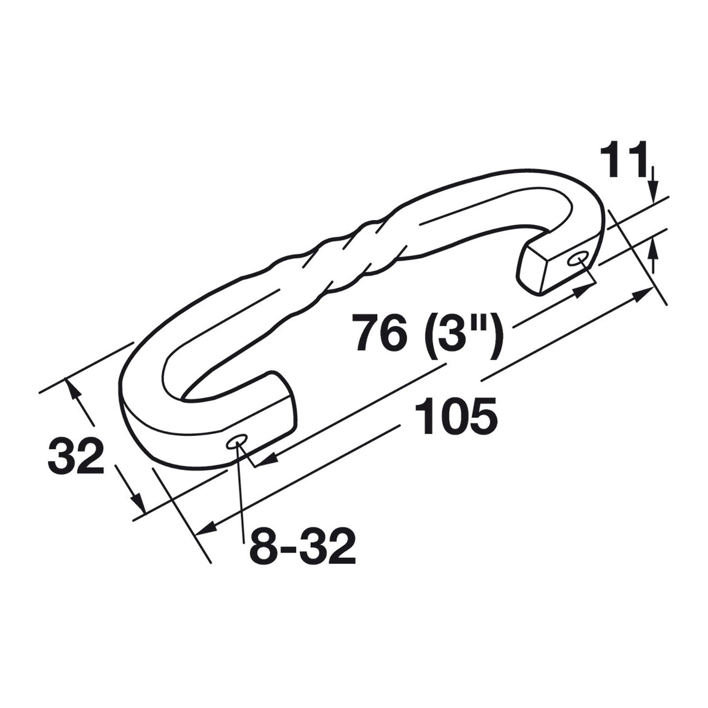 Hafele Amerock Inspirations Cabinet Handle Illustration